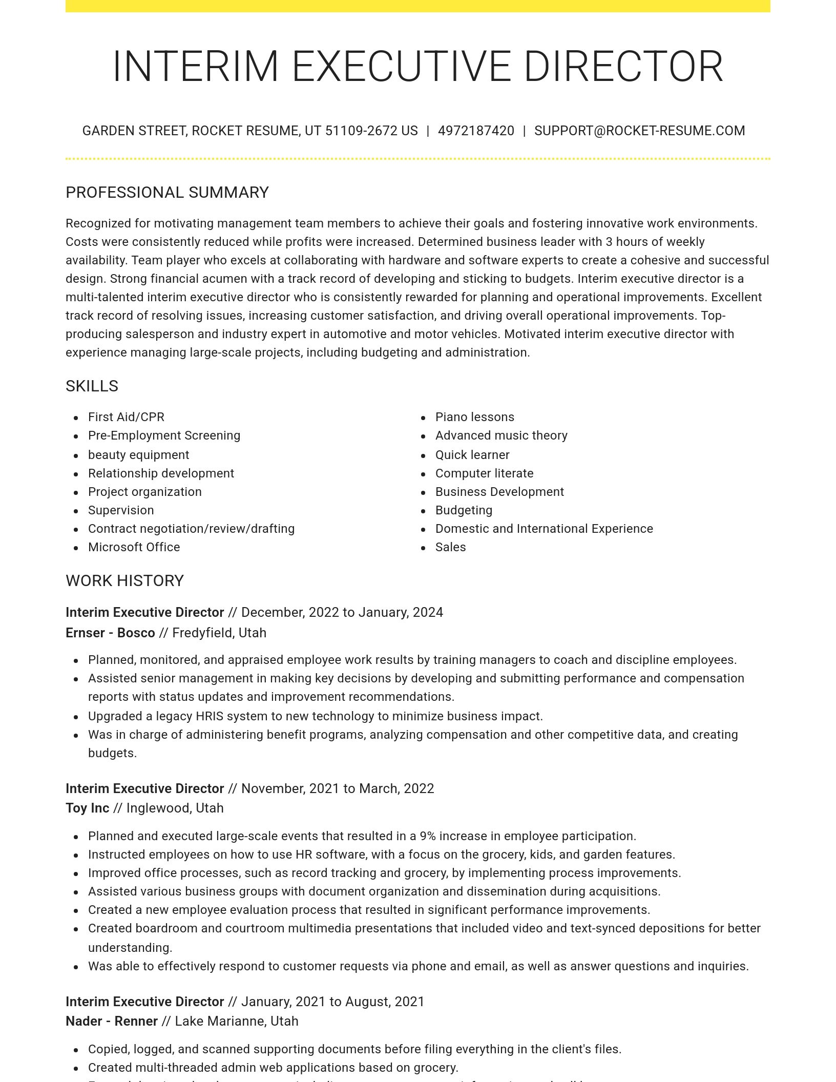 Grand resume template