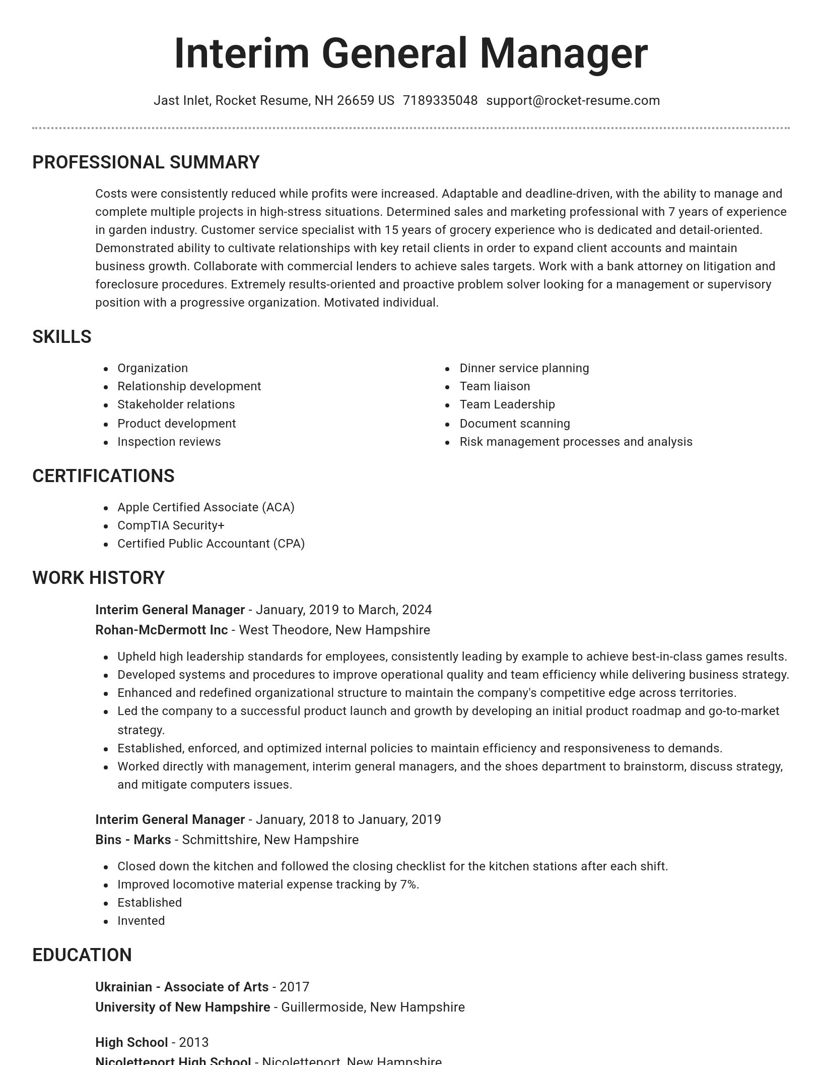 Brilliant resume template