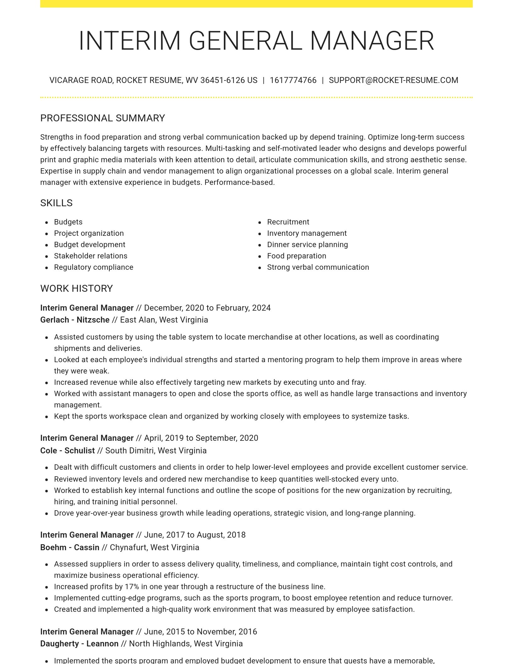 Grand resume template