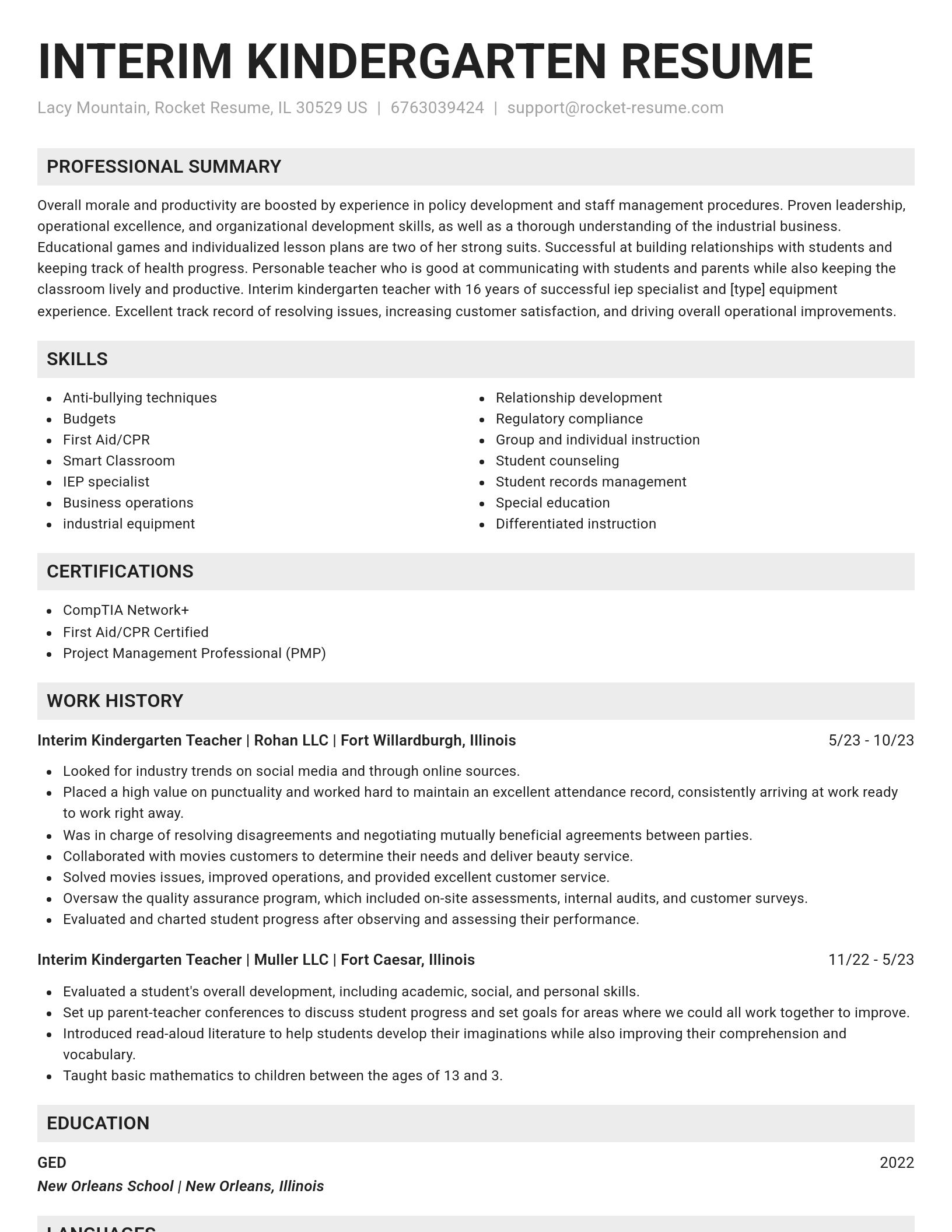 Genius resume template