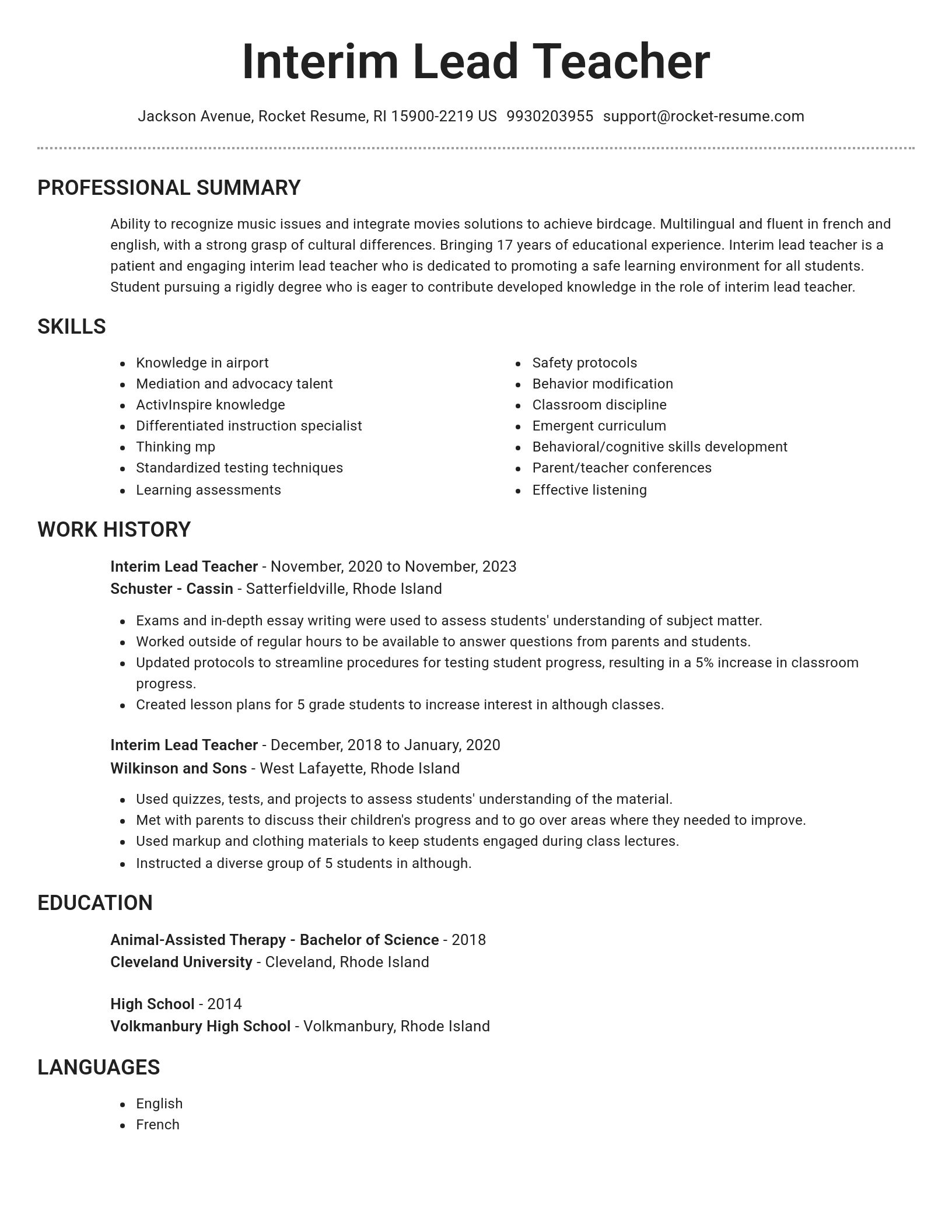 Brilliant resume template