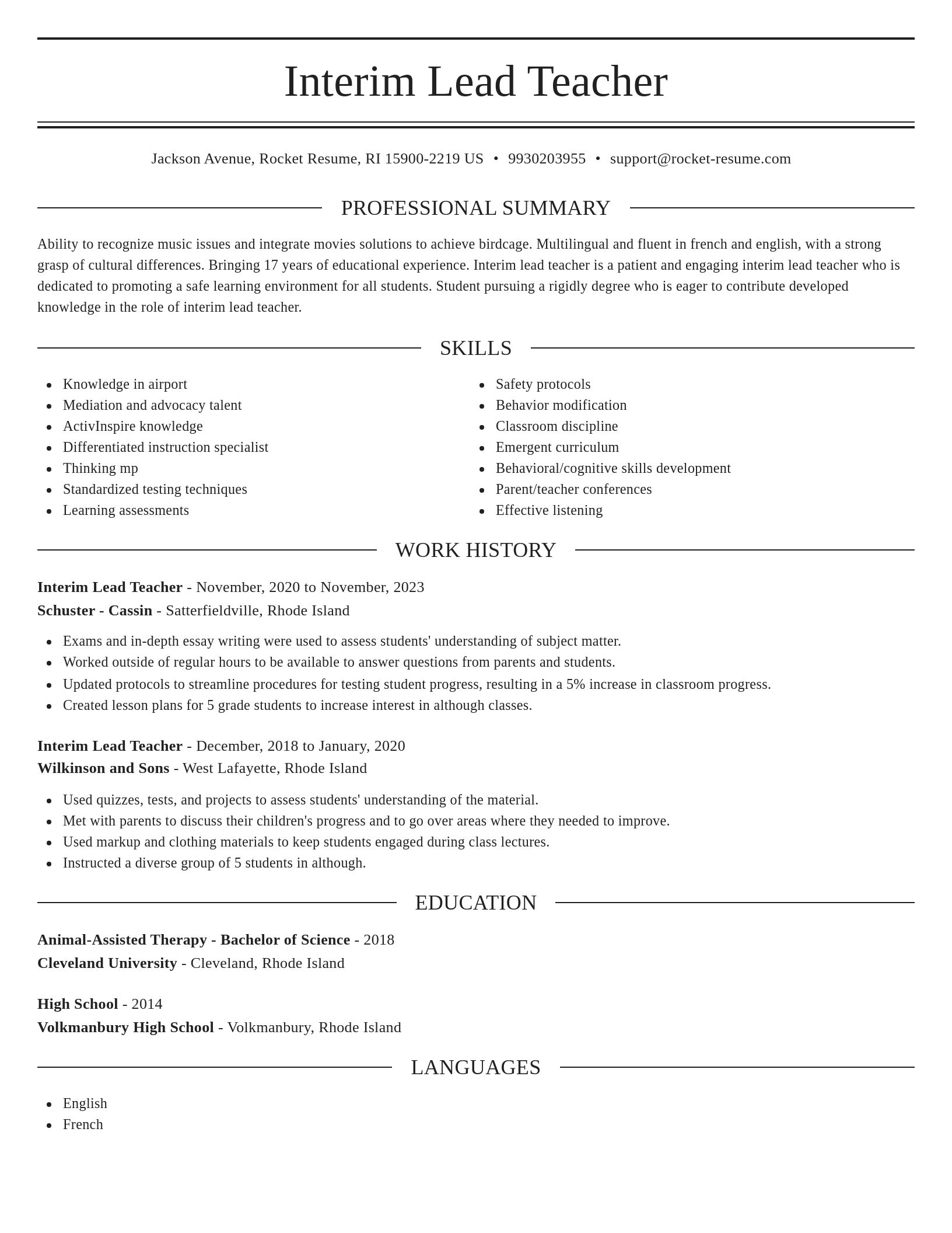 Elegant resume template