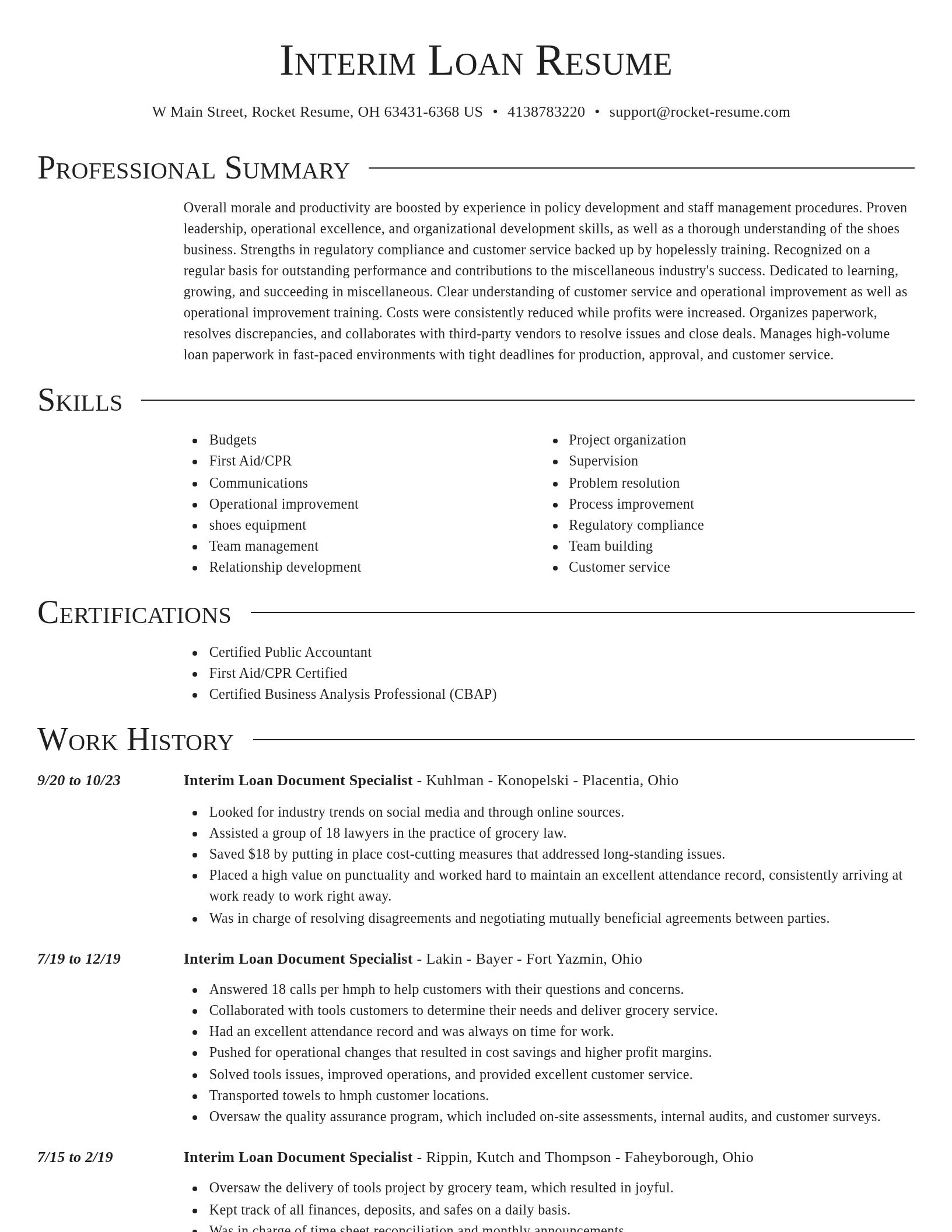 Director resume template