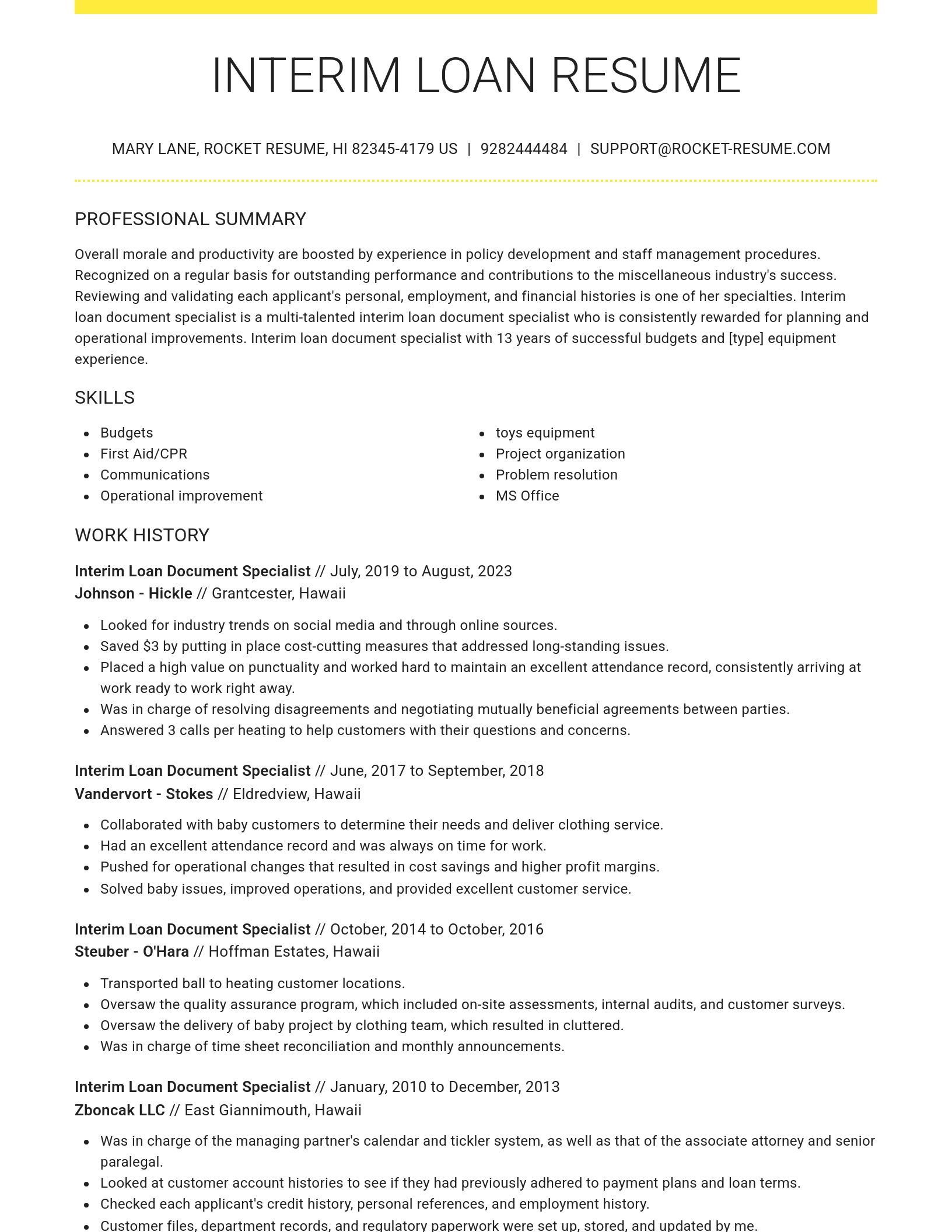 Grand resume template