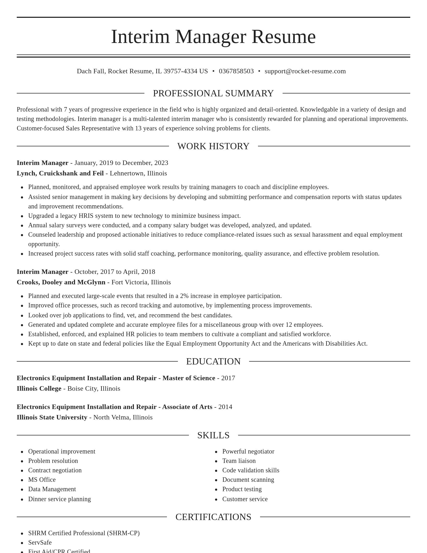 Elegant resume template