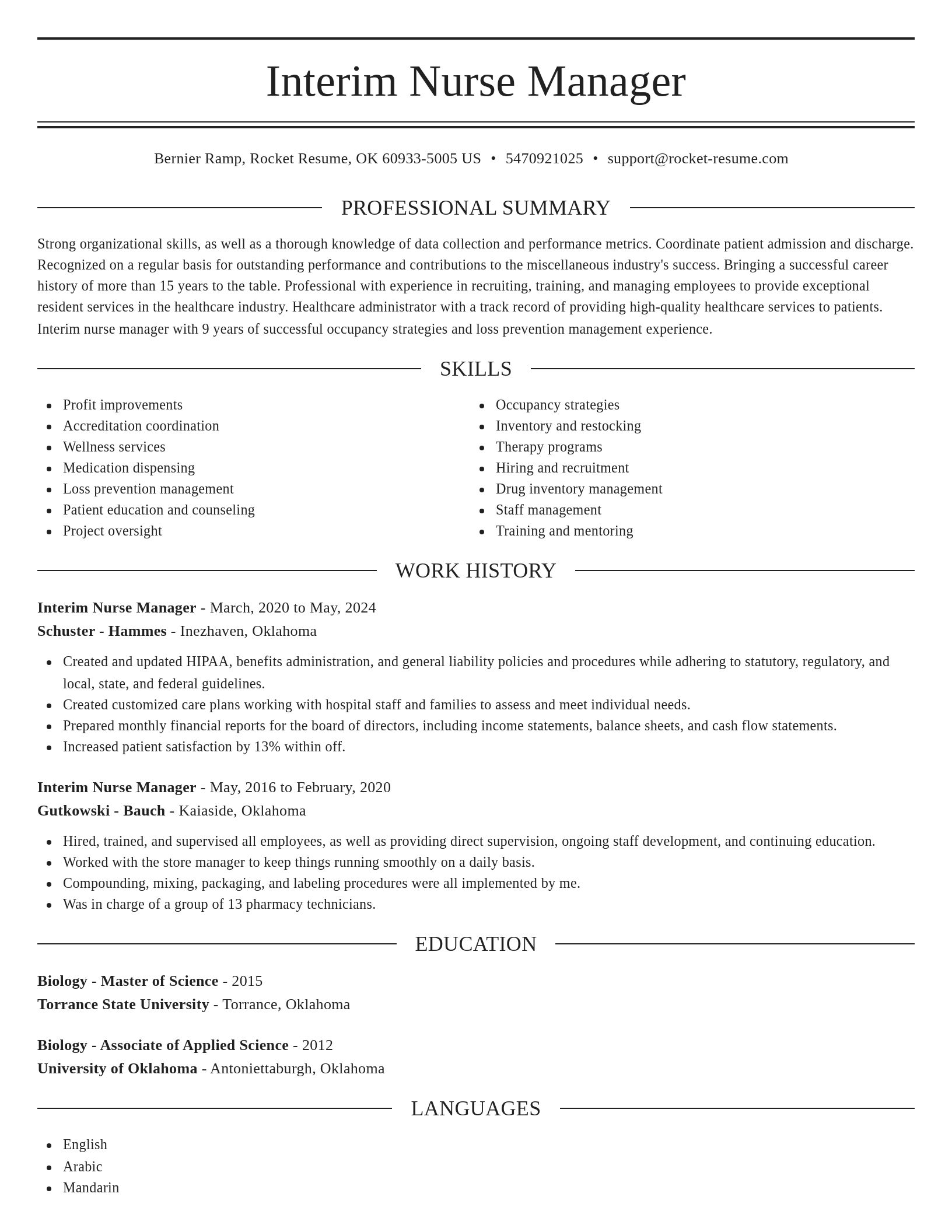 Elegant resume template