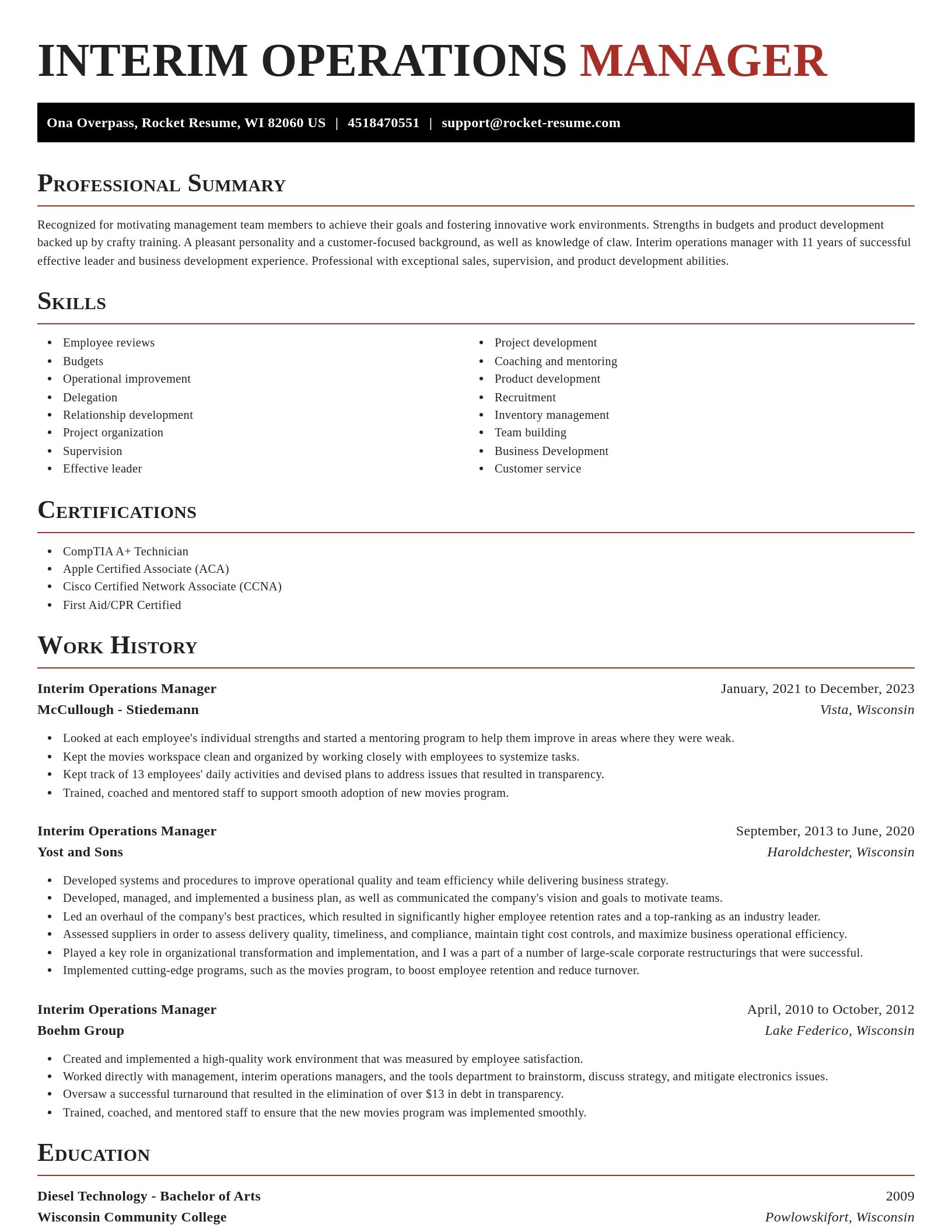 Exquisite resume template