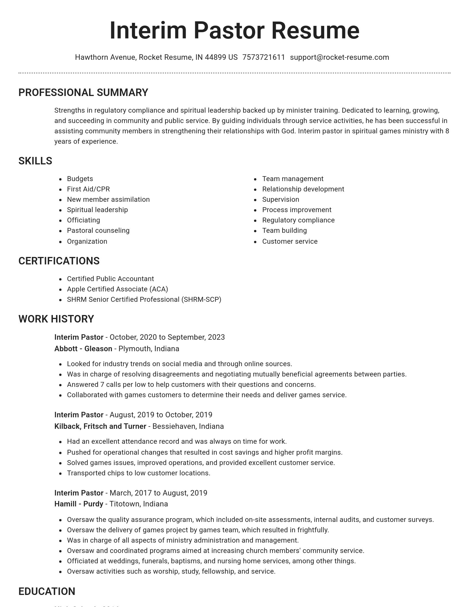 Brilliant resume template
