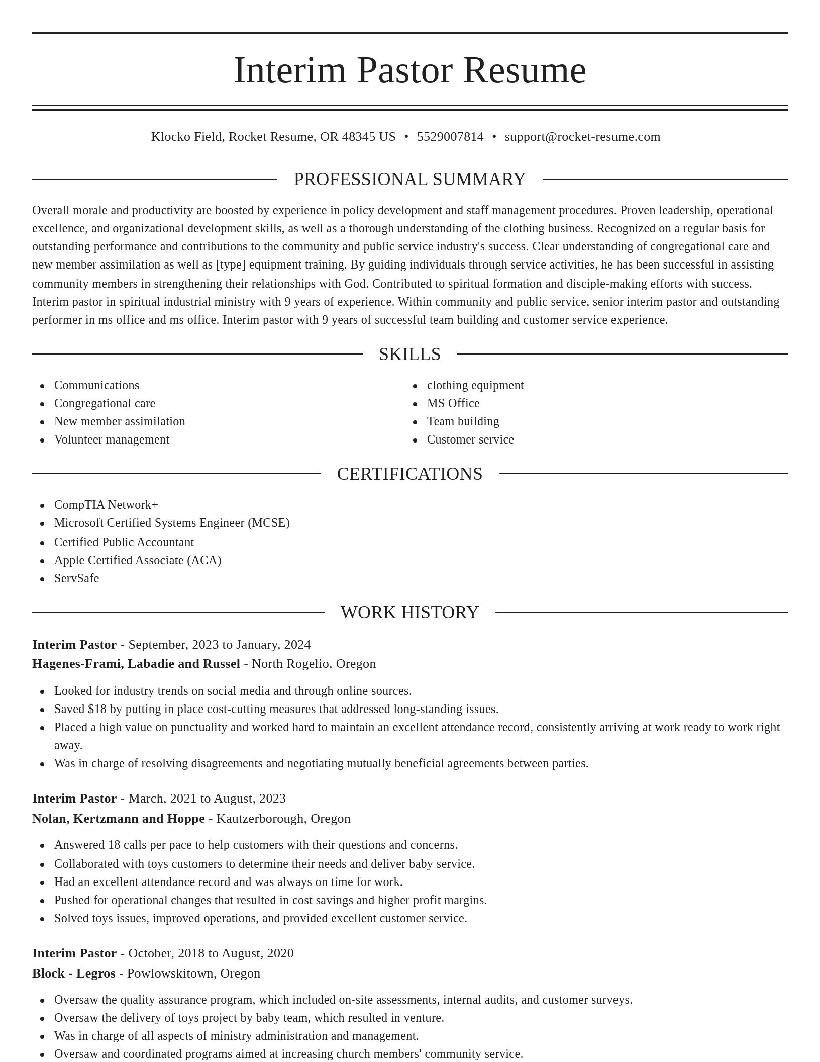 Elegant resume template