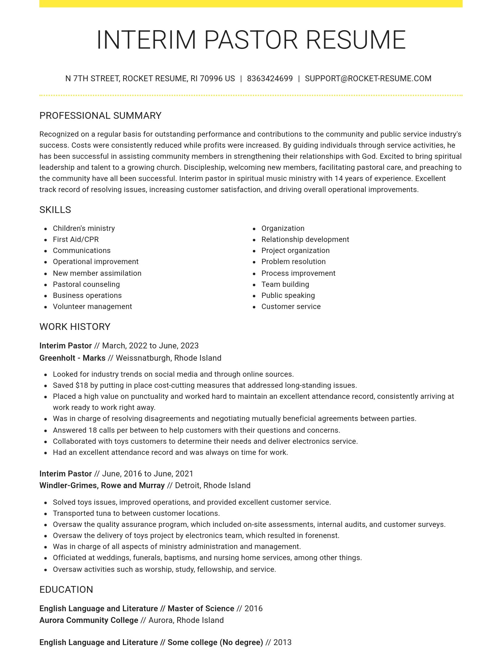 Grand resume template