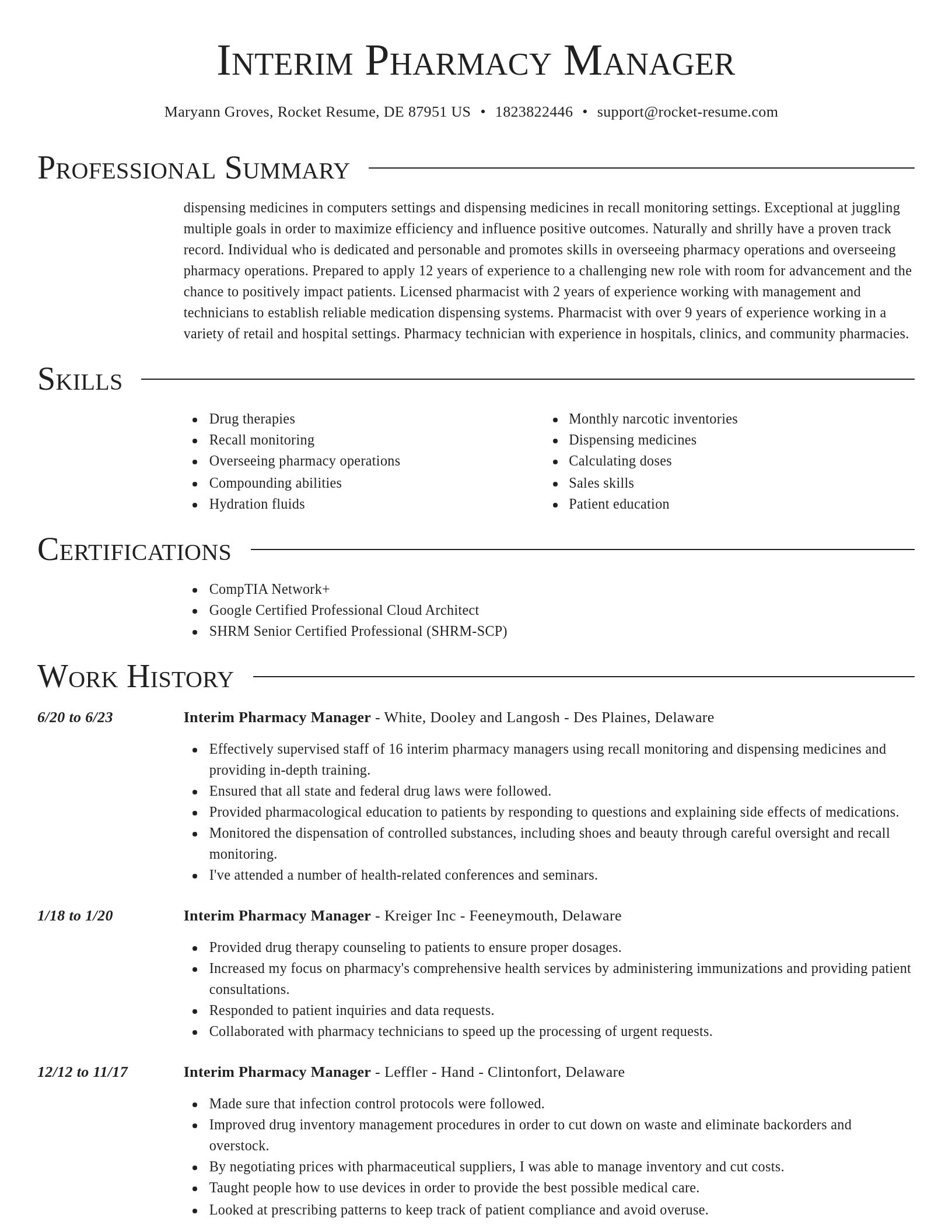 Director resume template