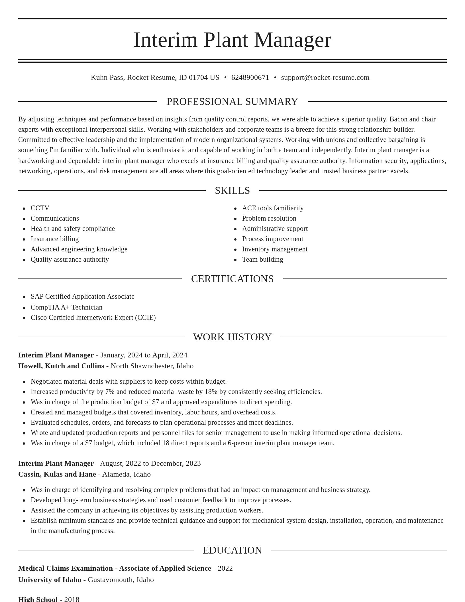 Elegant resume template