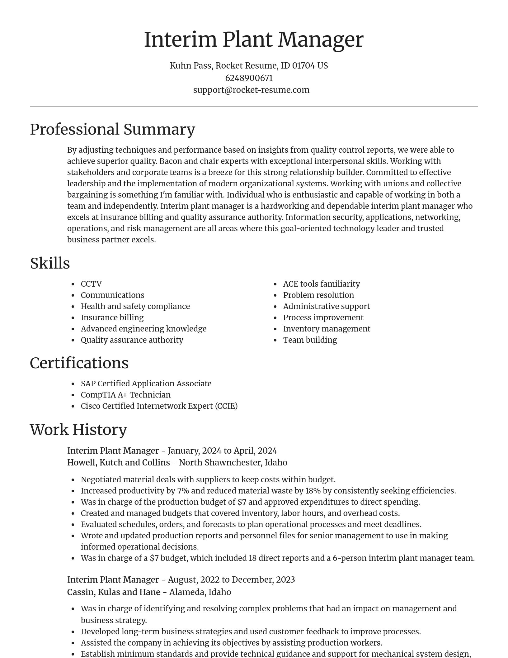 Focal Point resume template