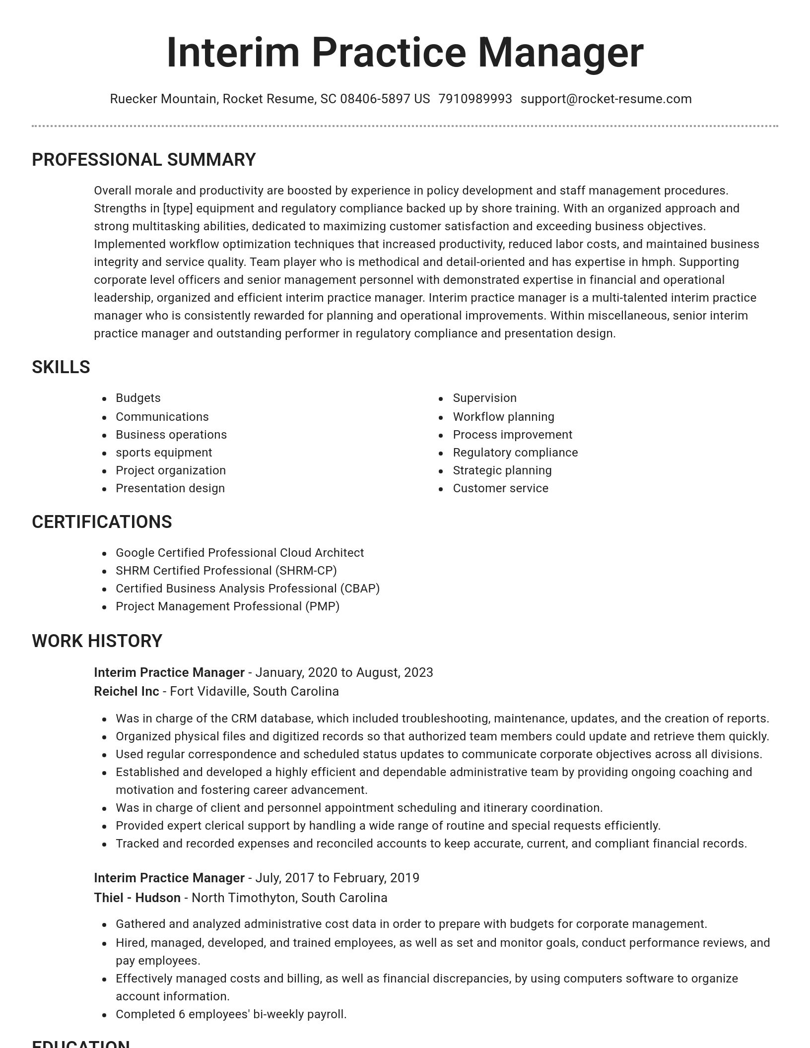 Brilliant resume template