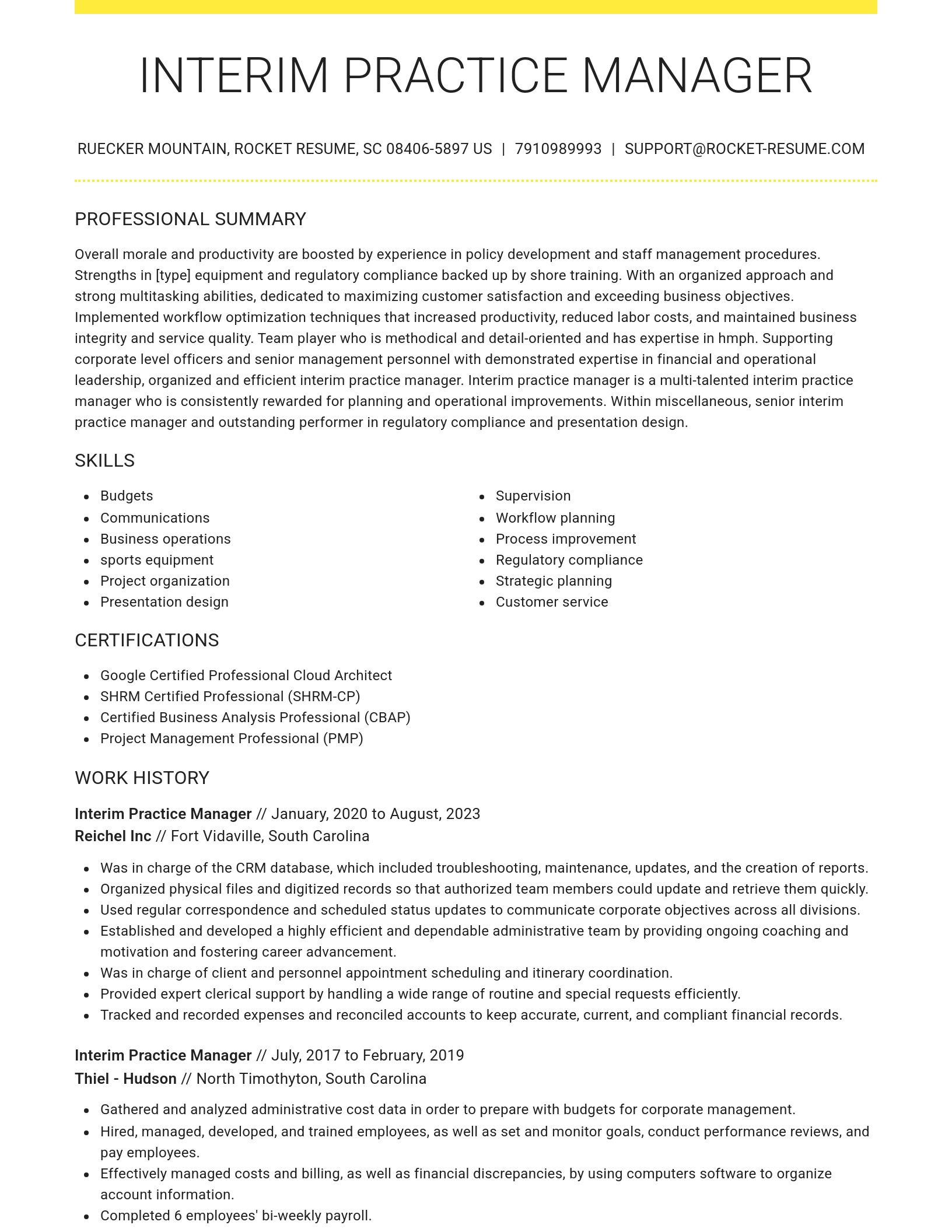Grand resume template