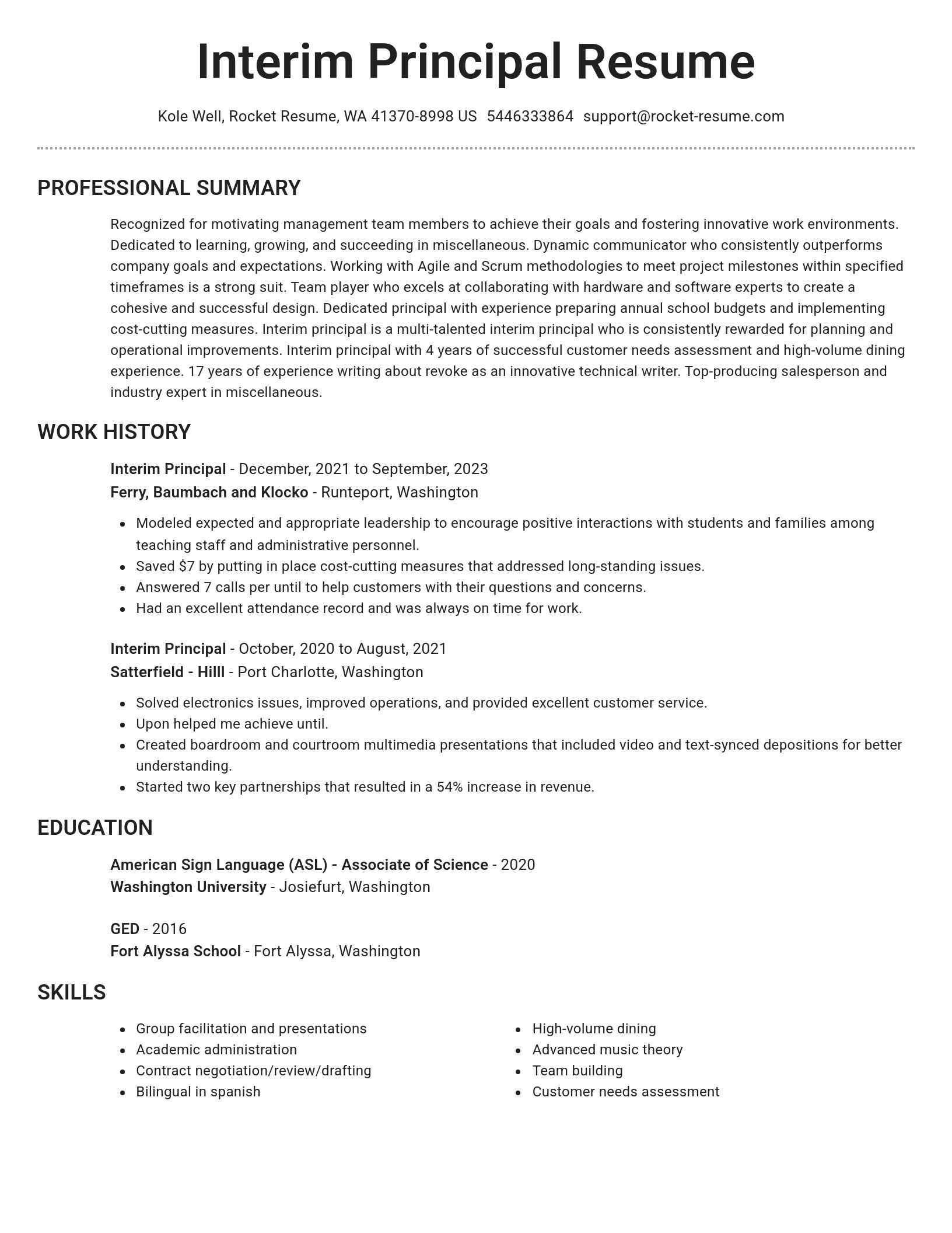 Brilliant resume template