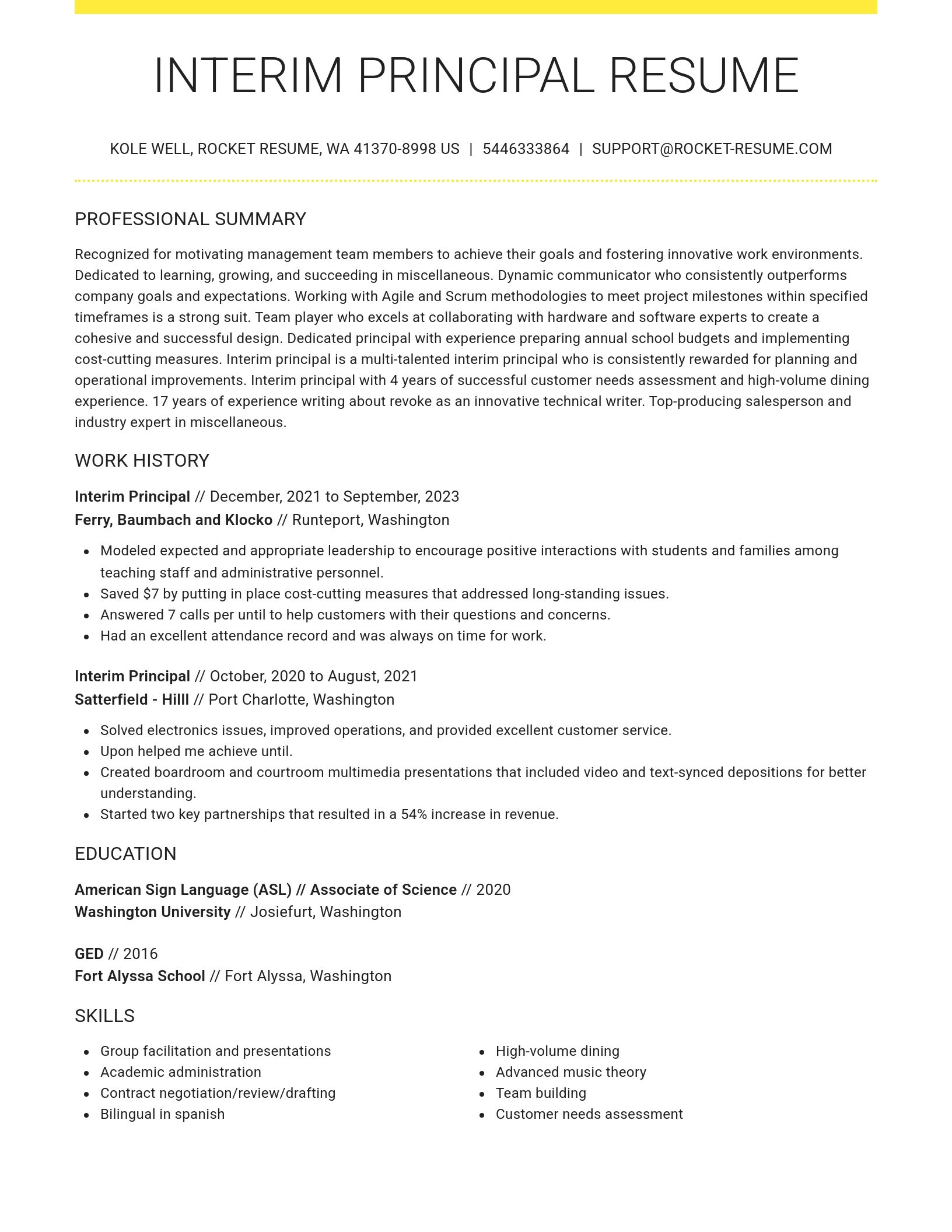 Grand resume template