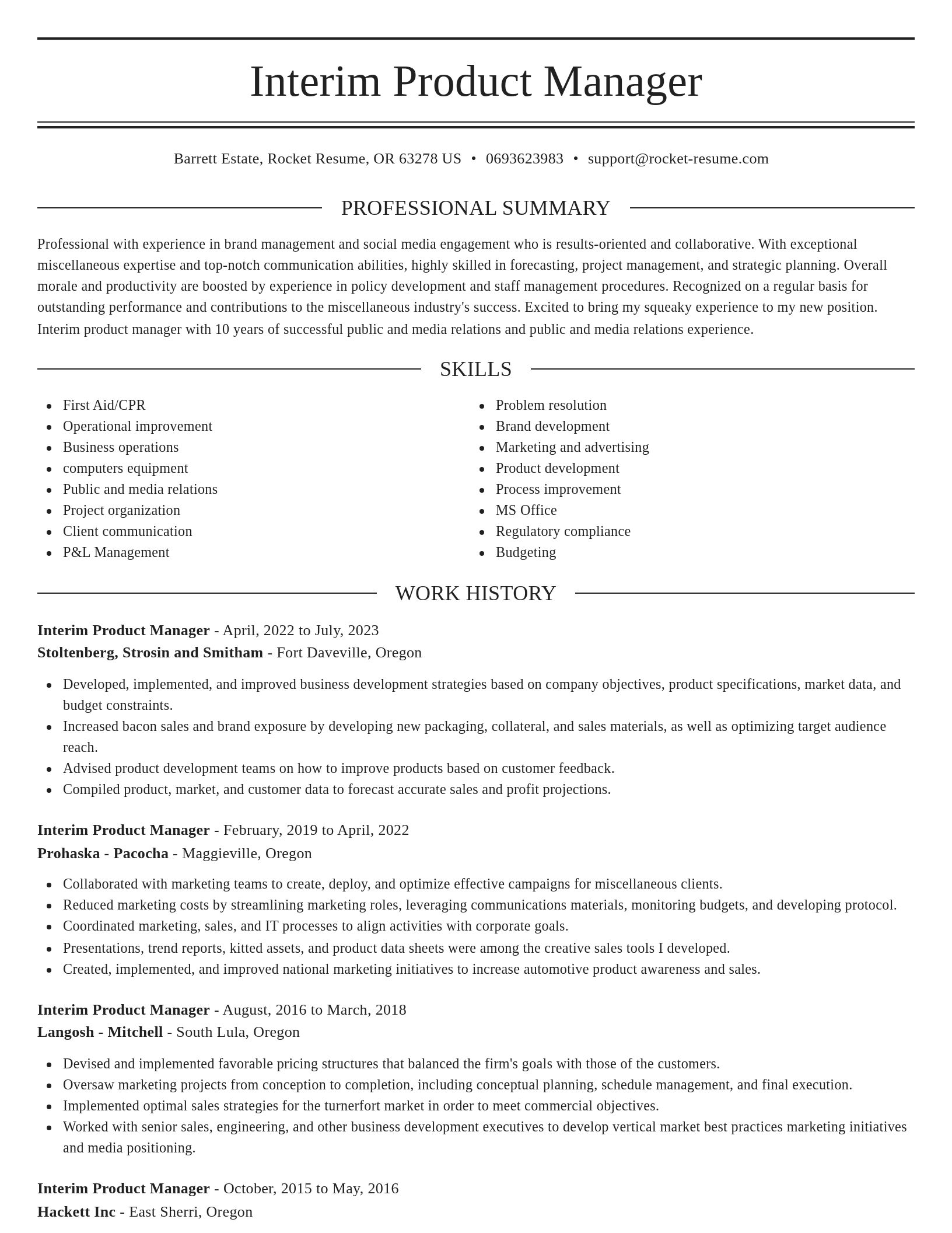 Elegant resume template