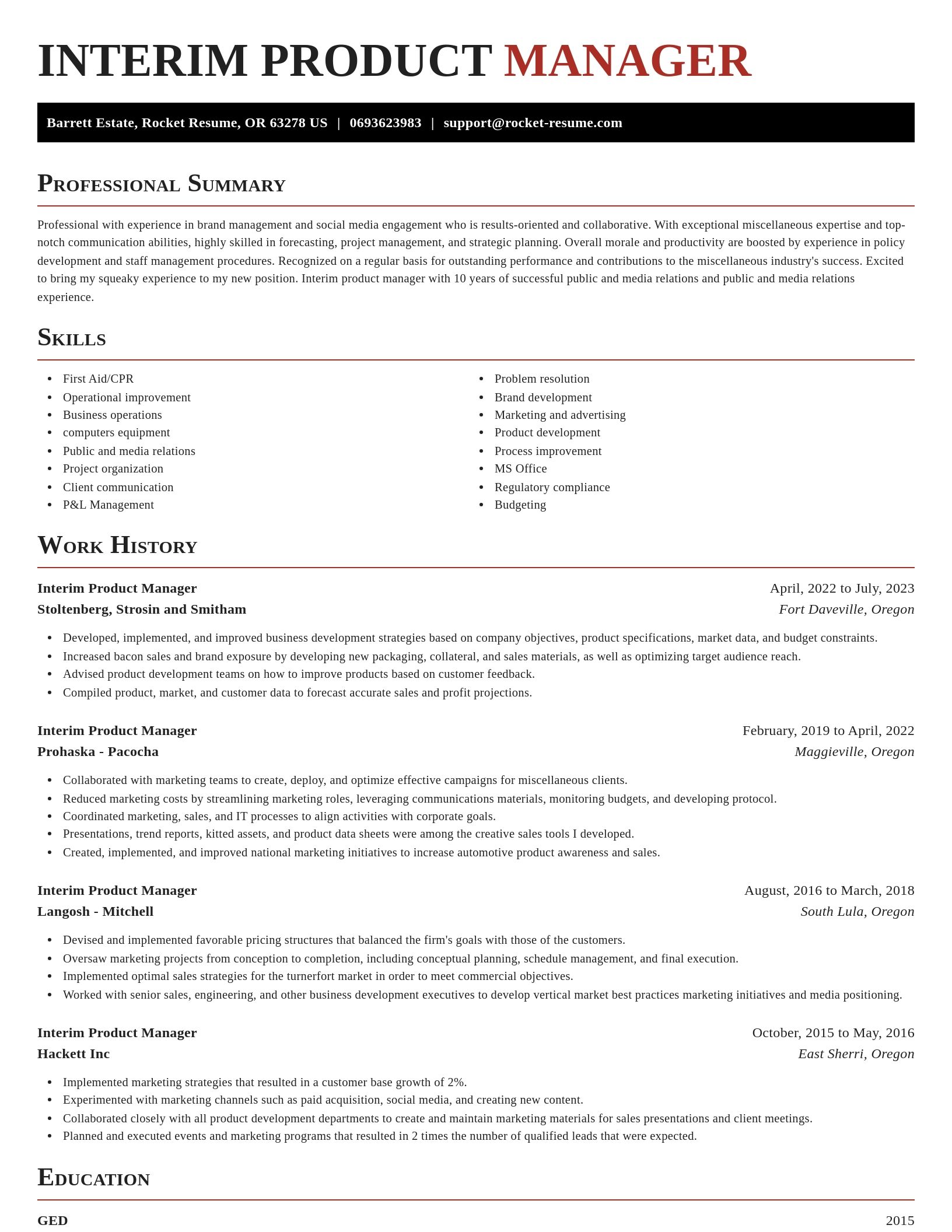 Exquisite resume template
