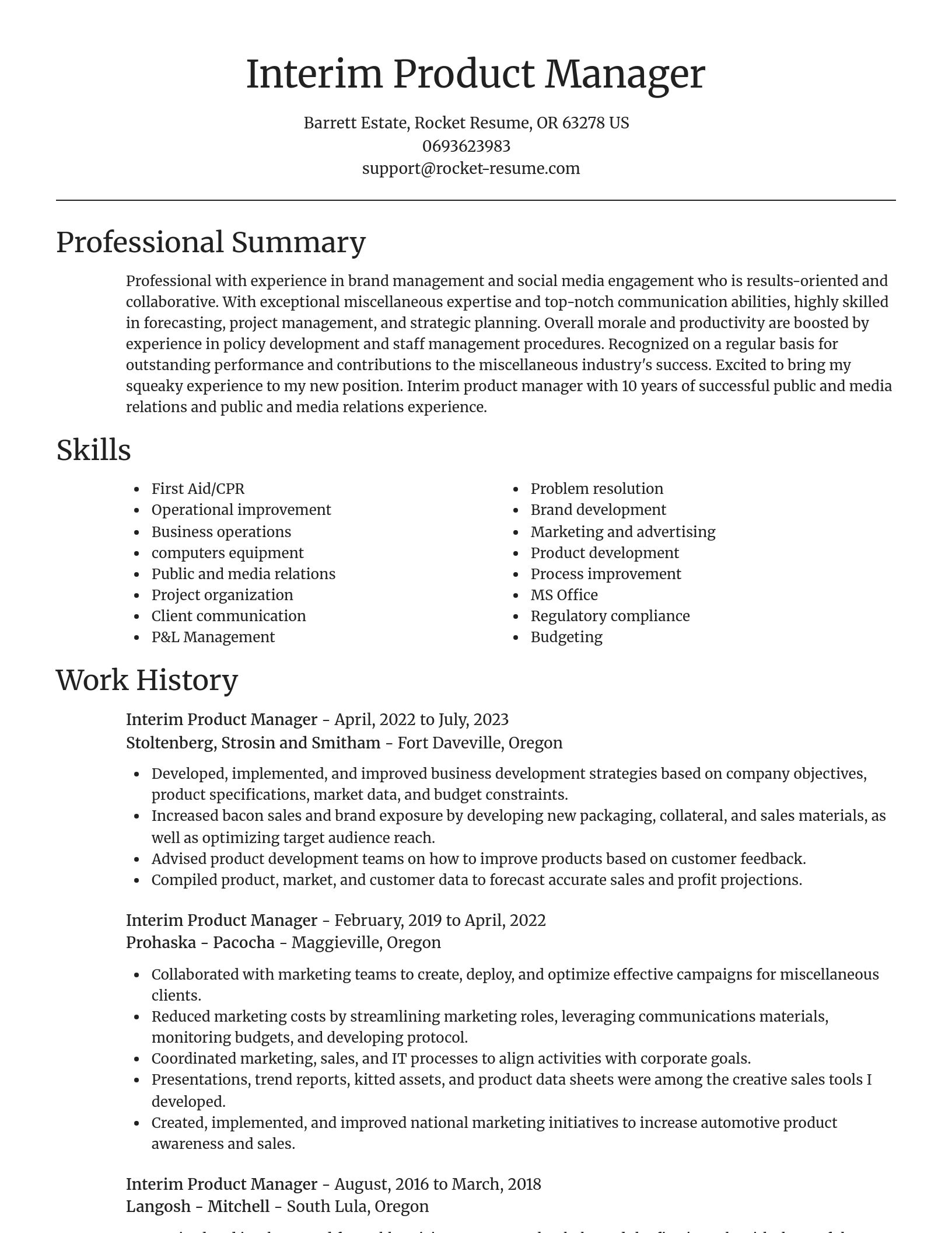 Focal Point resume template