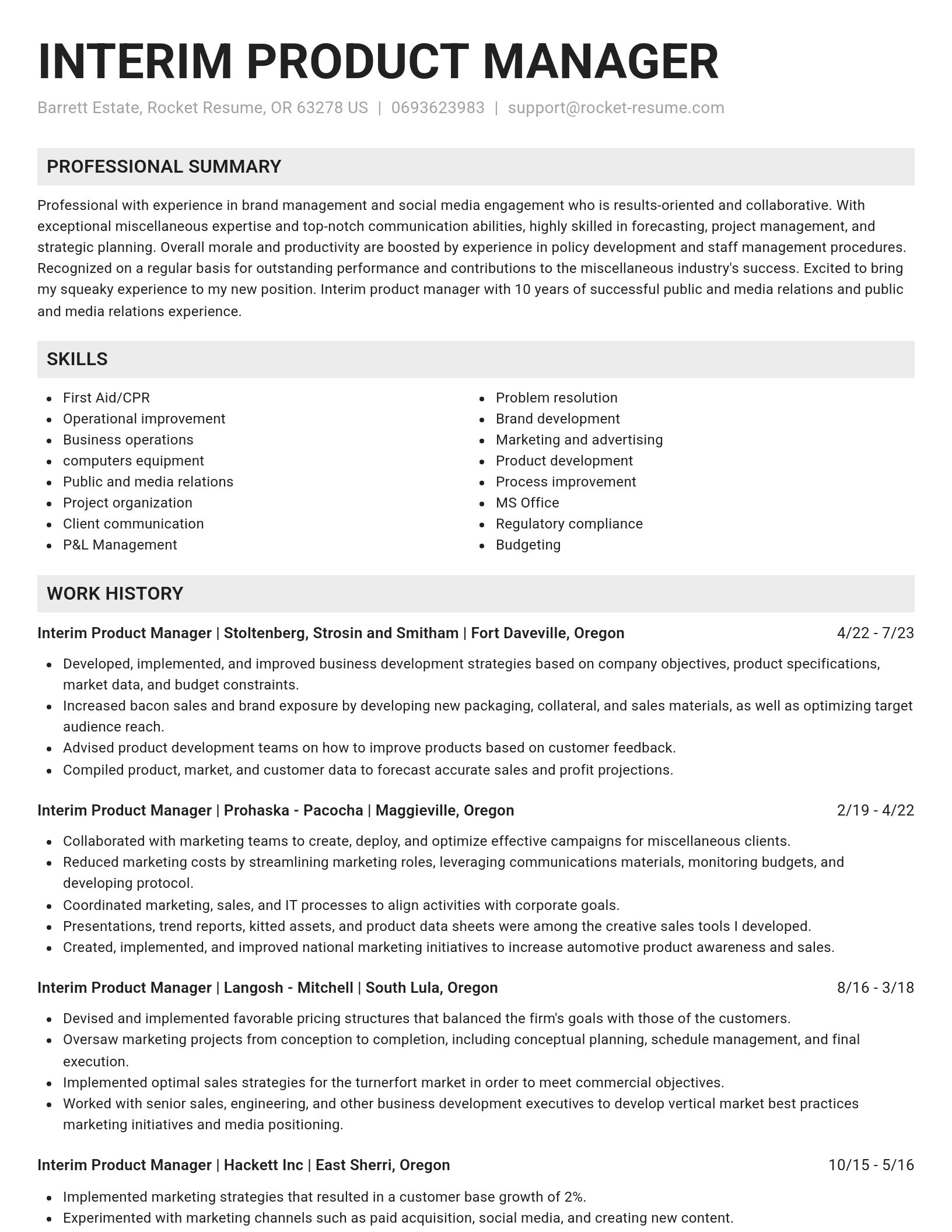 Genius resume template