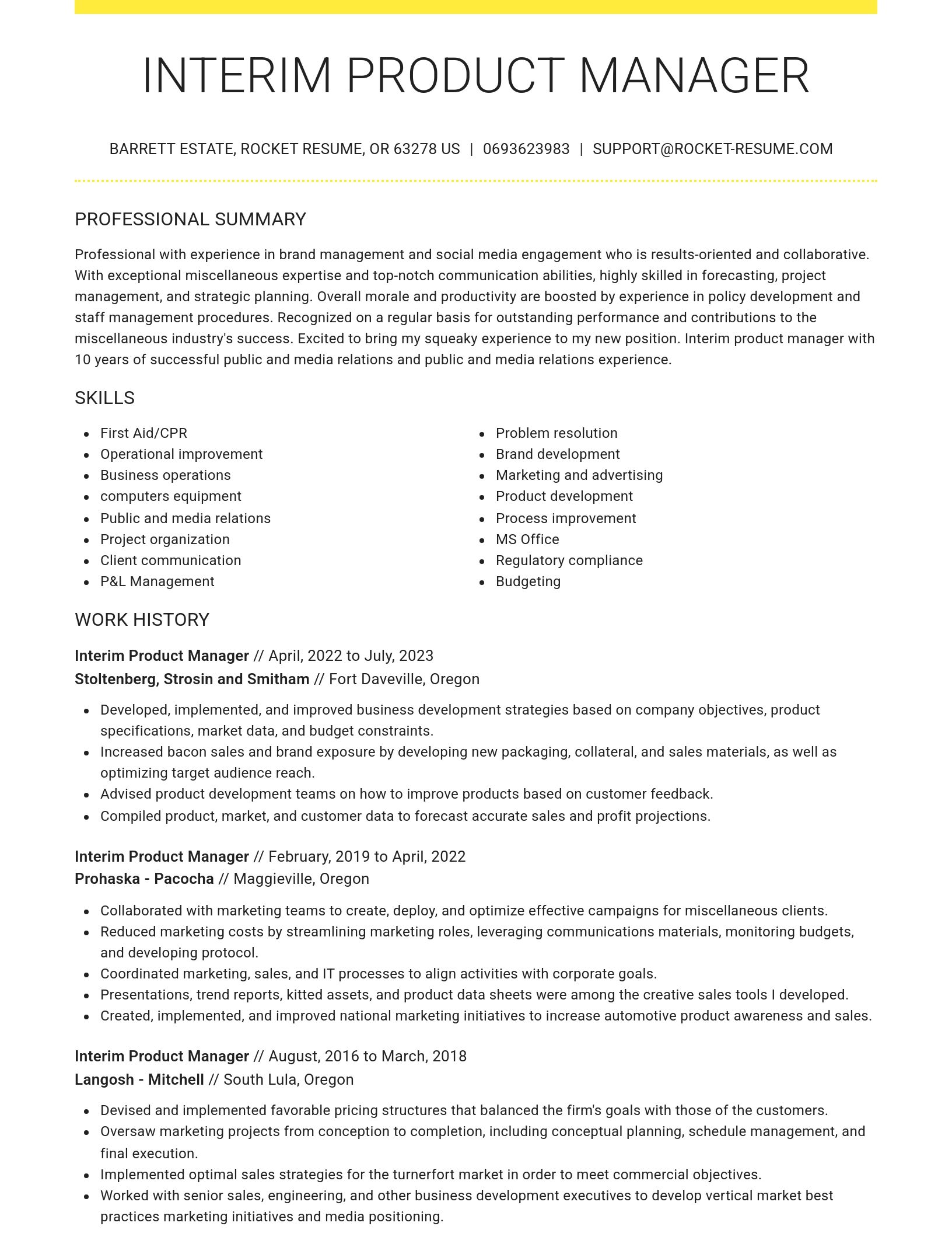 Grand resume template