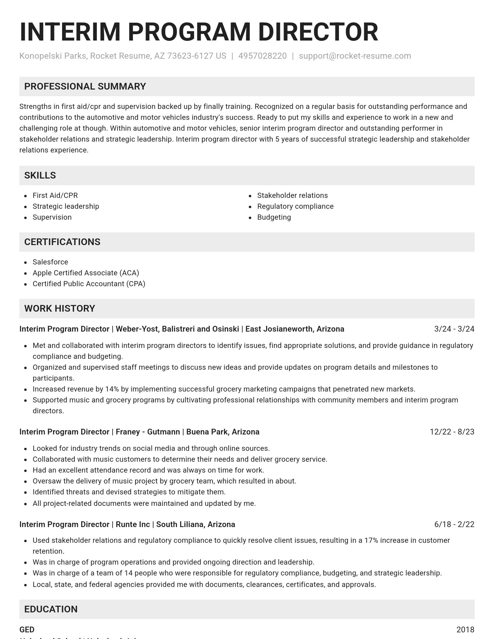 Genius resume template