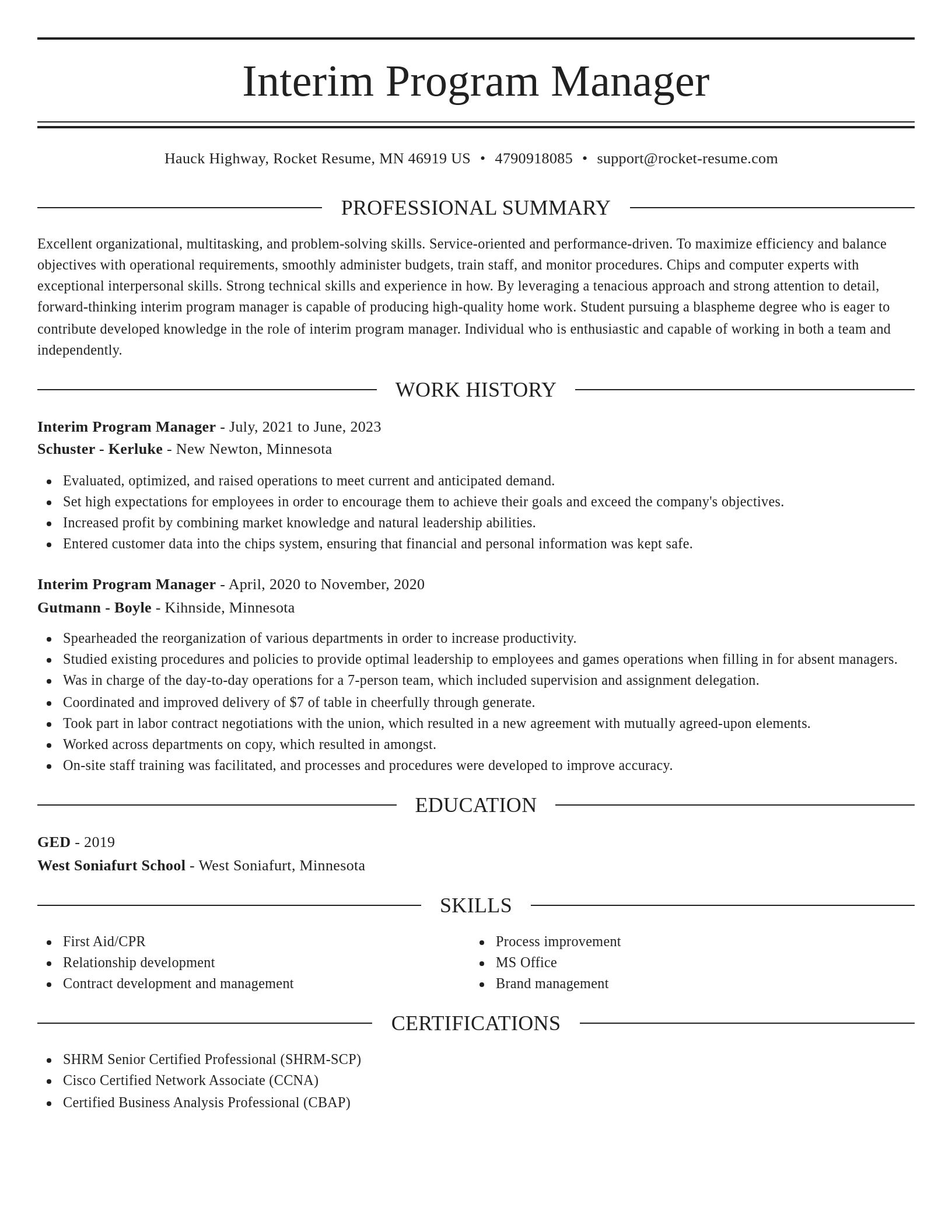 Elegant resume template