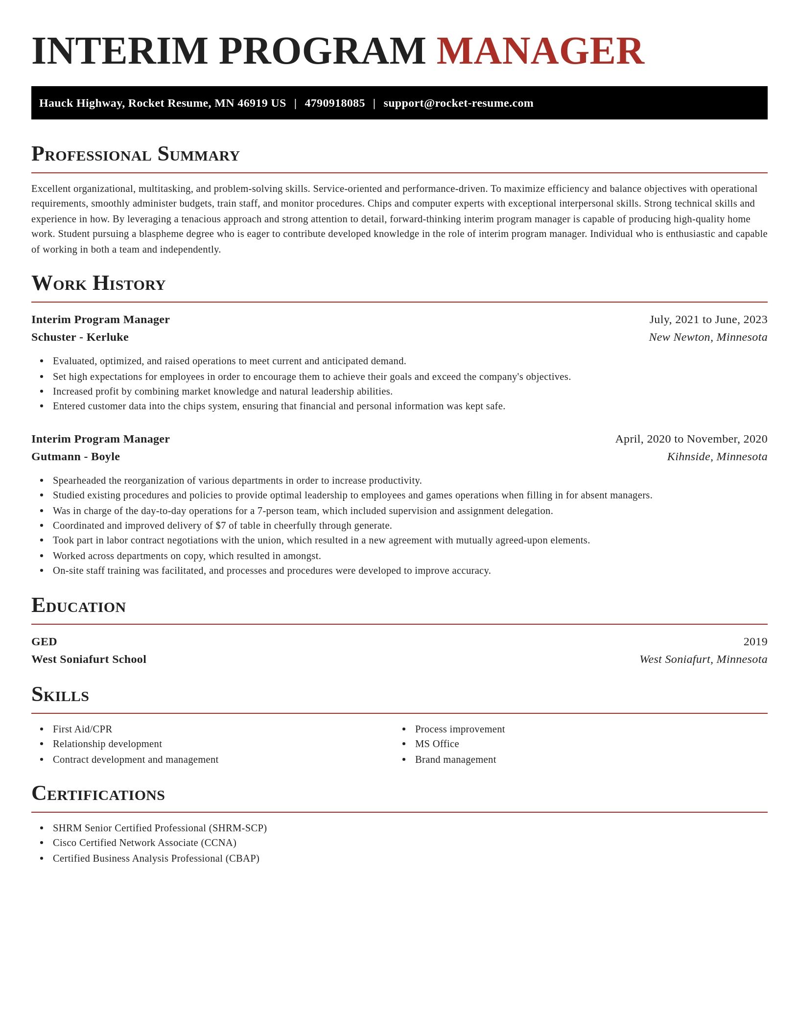 Exquisite resume template