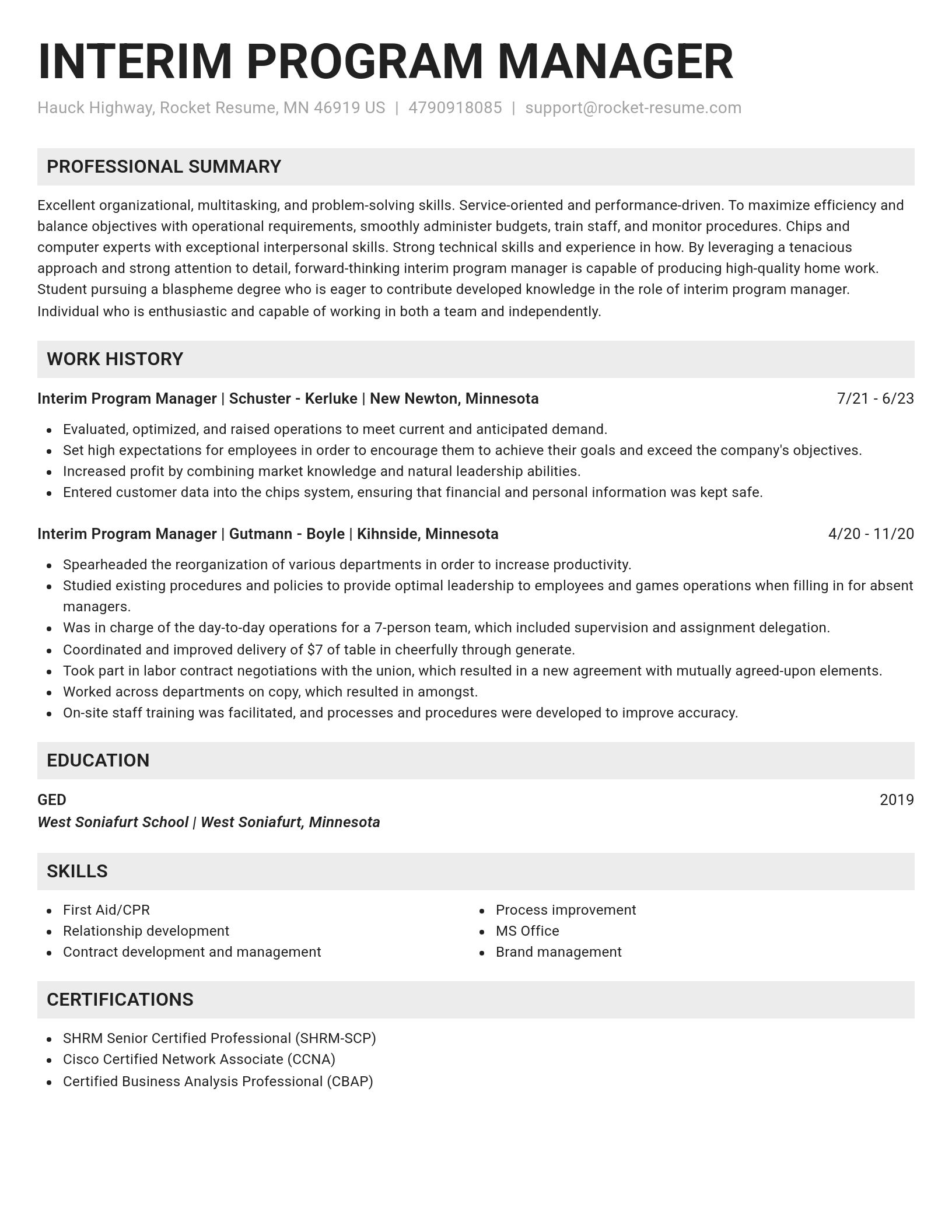 Genius resume template