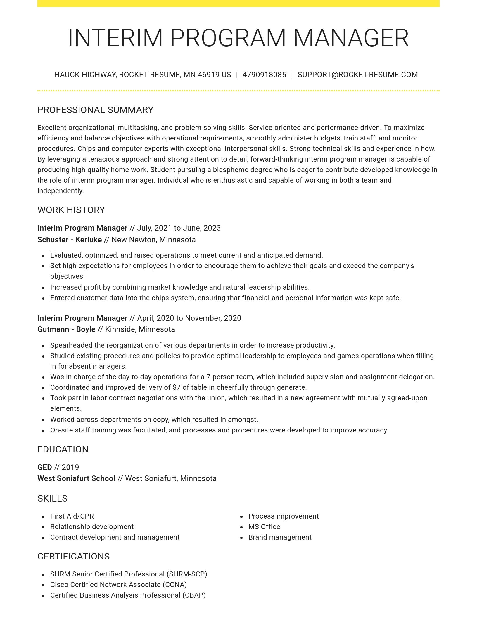 Grand resume template
