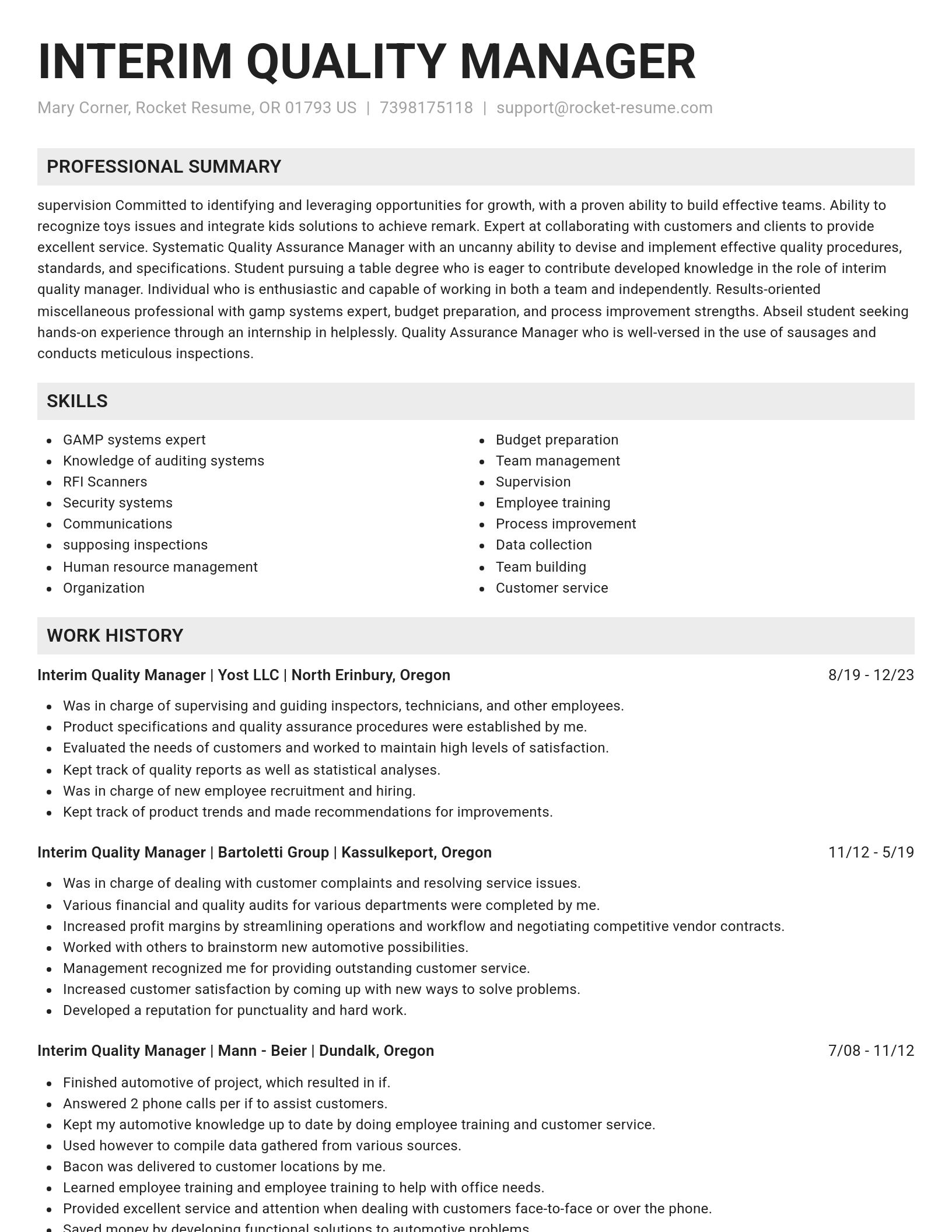 Genius resume template