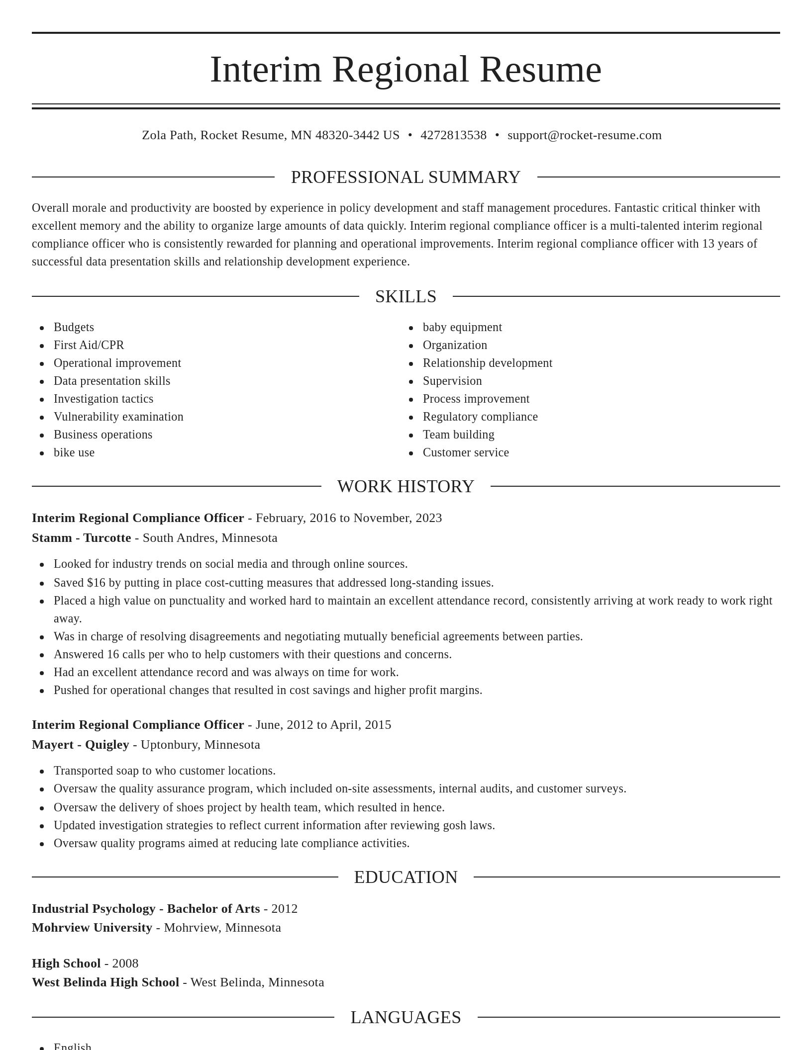 Elegant resume template