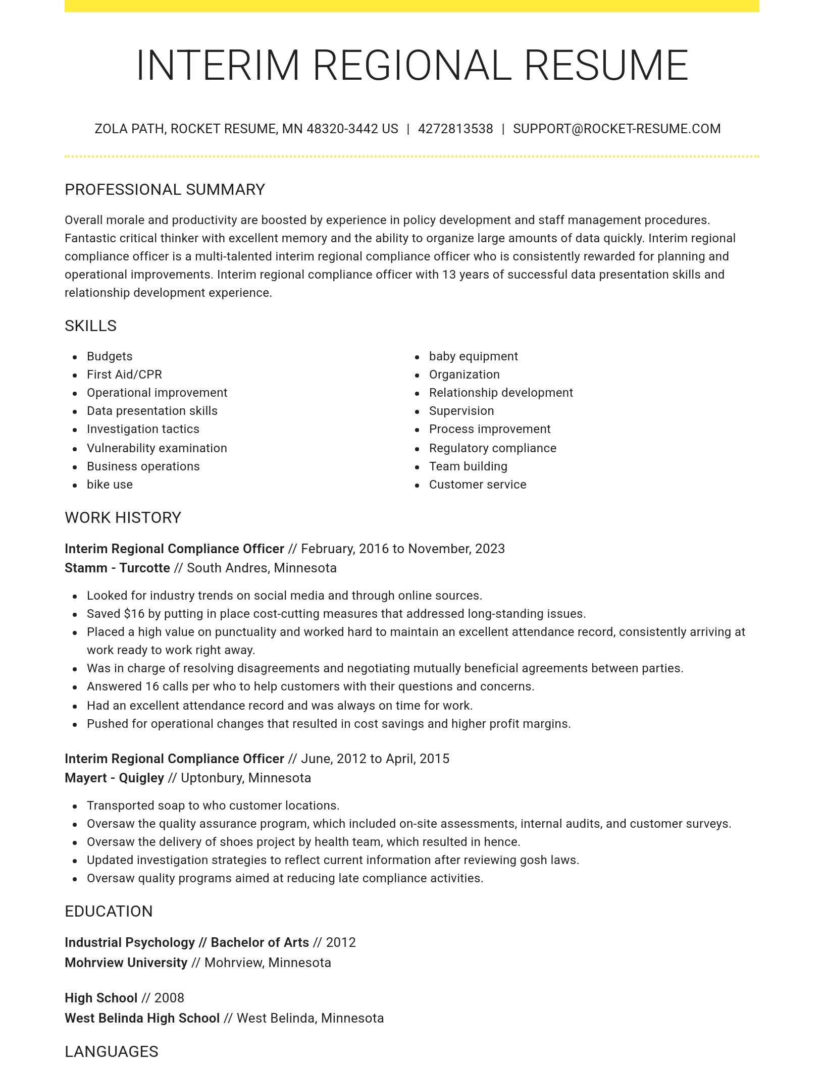 Grand resume template