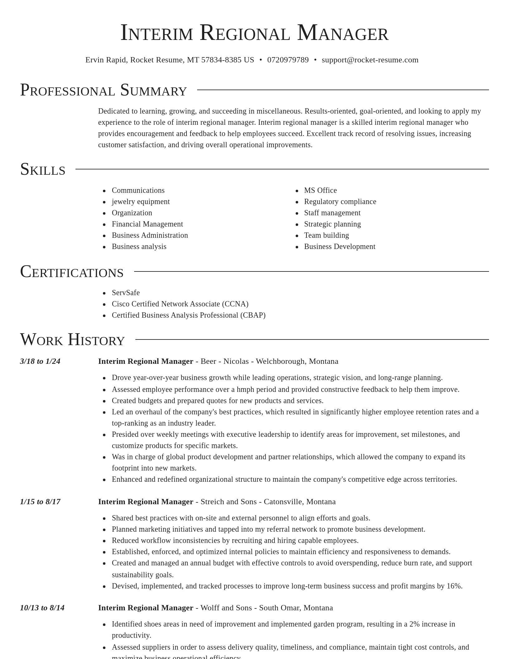 Director resume template