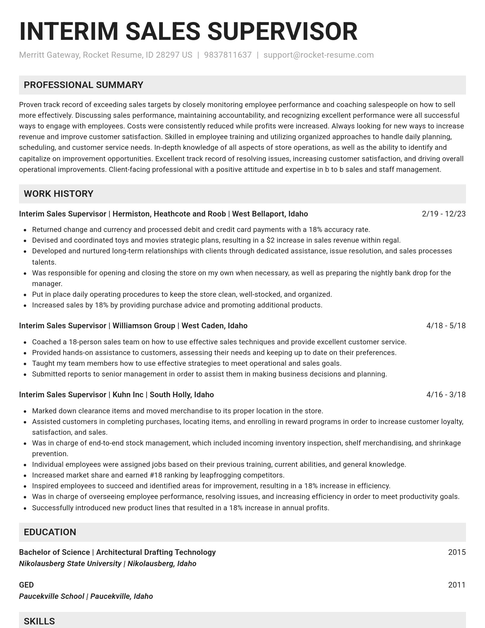 Genius resume template