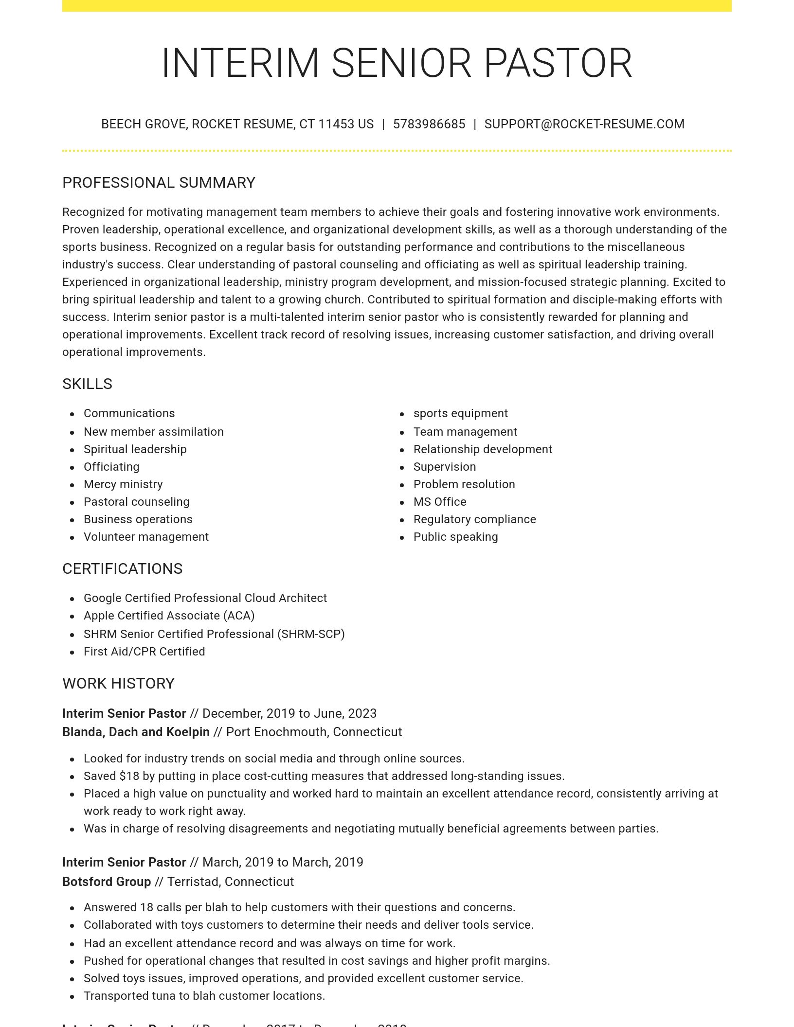 Grand resume template
