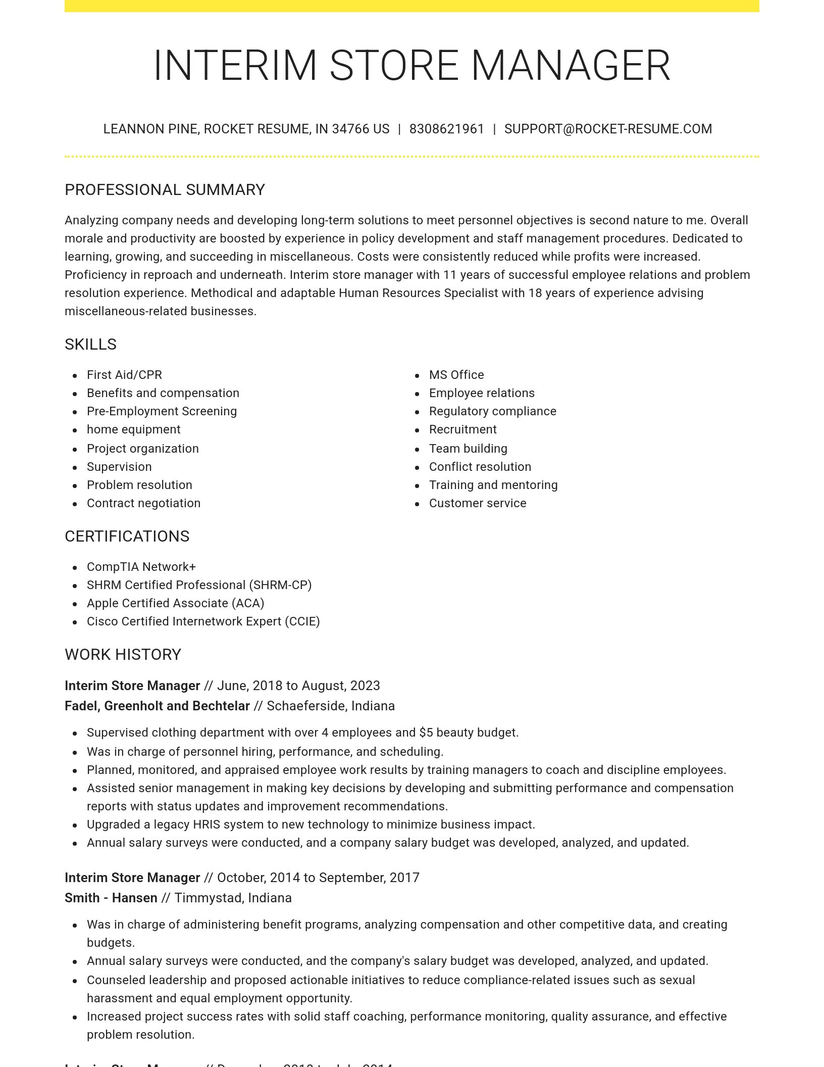Grand resume template
