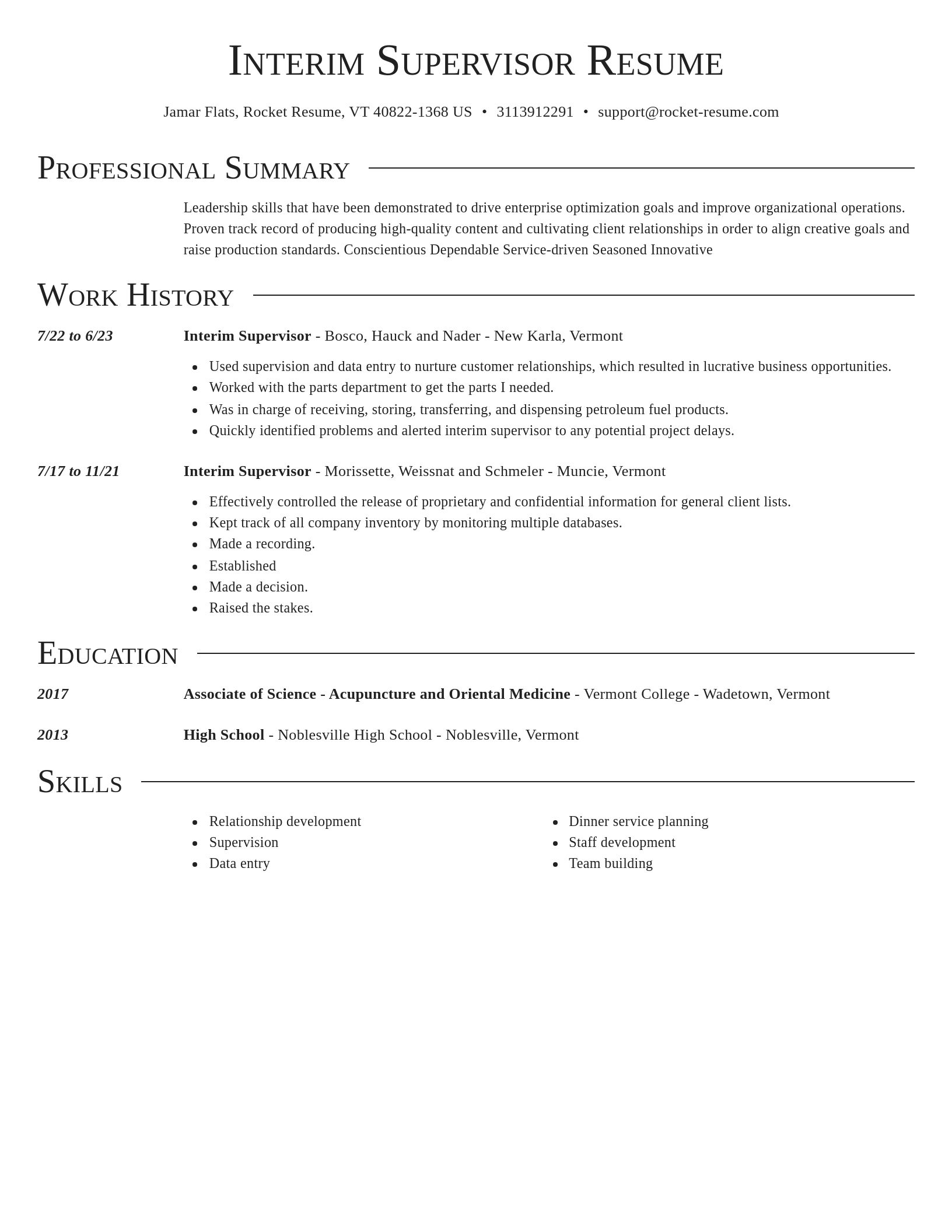 Director resume template