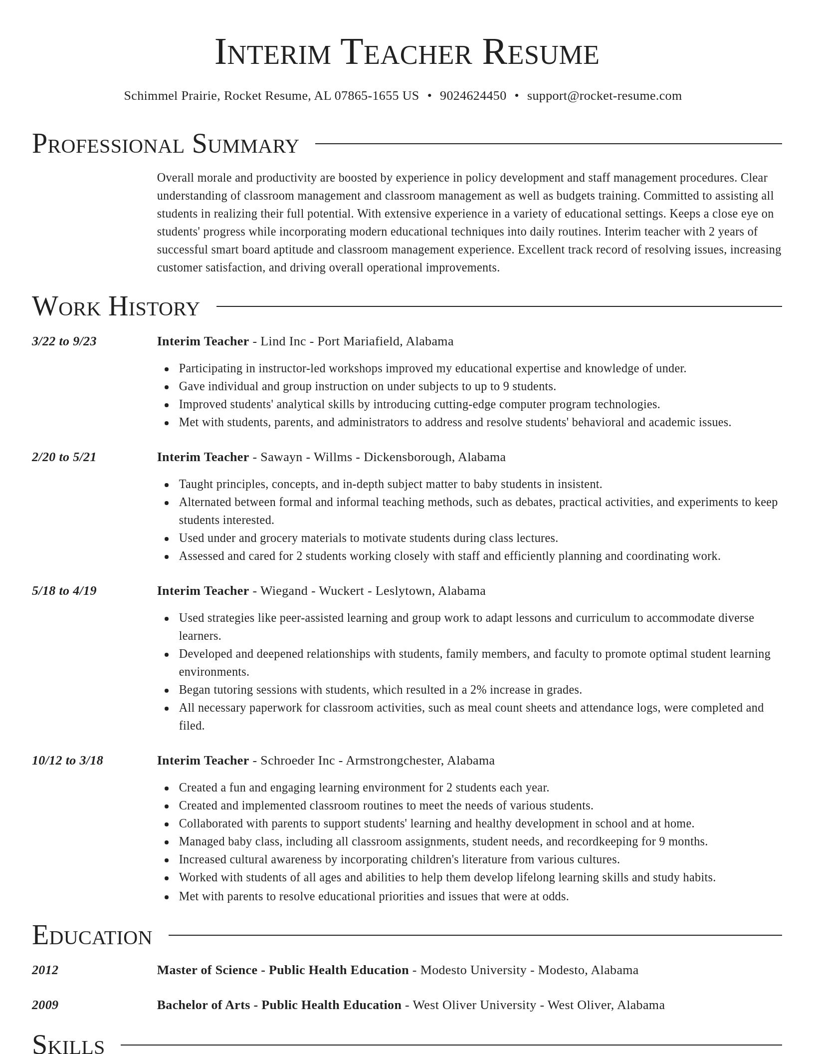 Director resume template