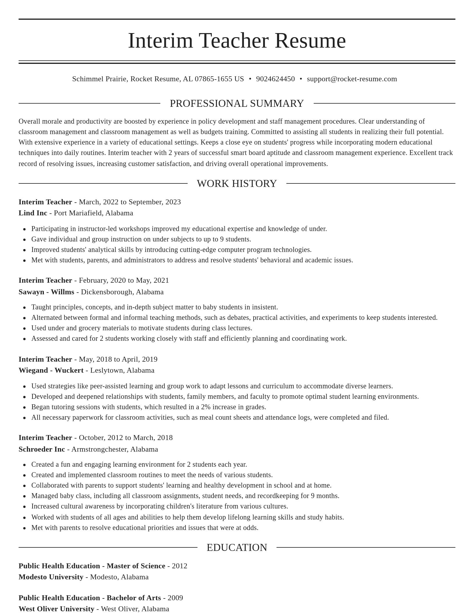 Elegant resume template