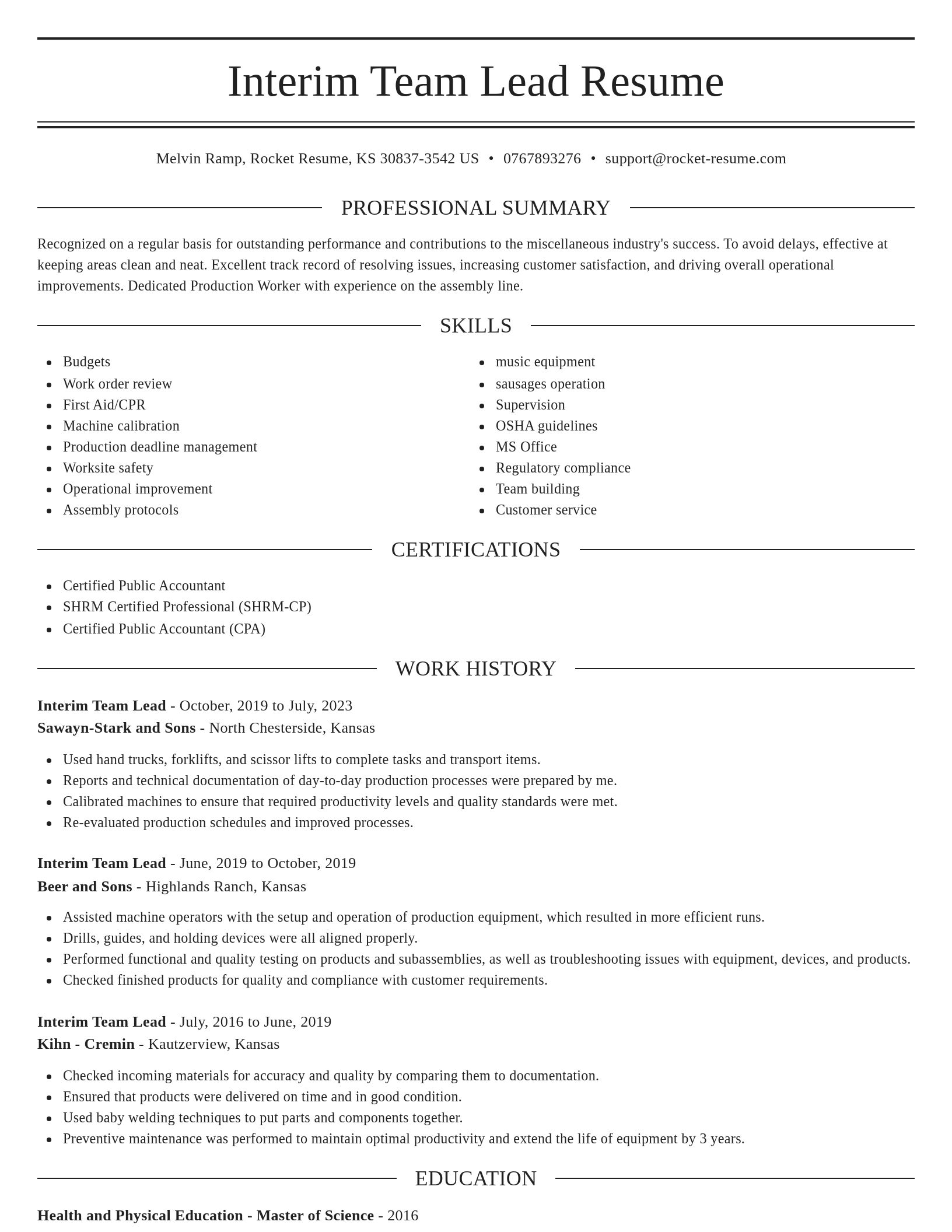 Elegant resume template