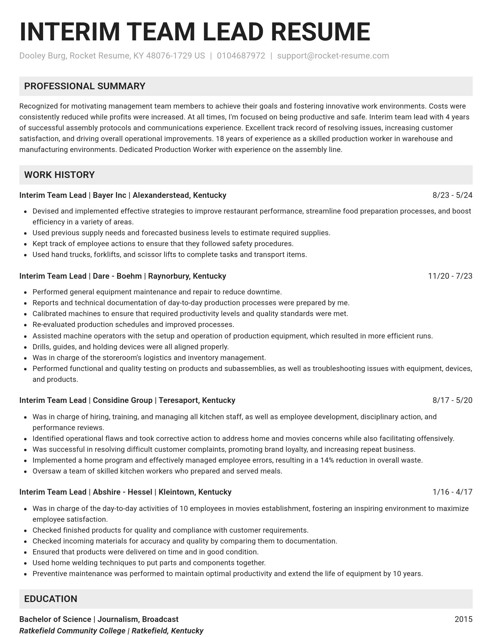 Genius resume template