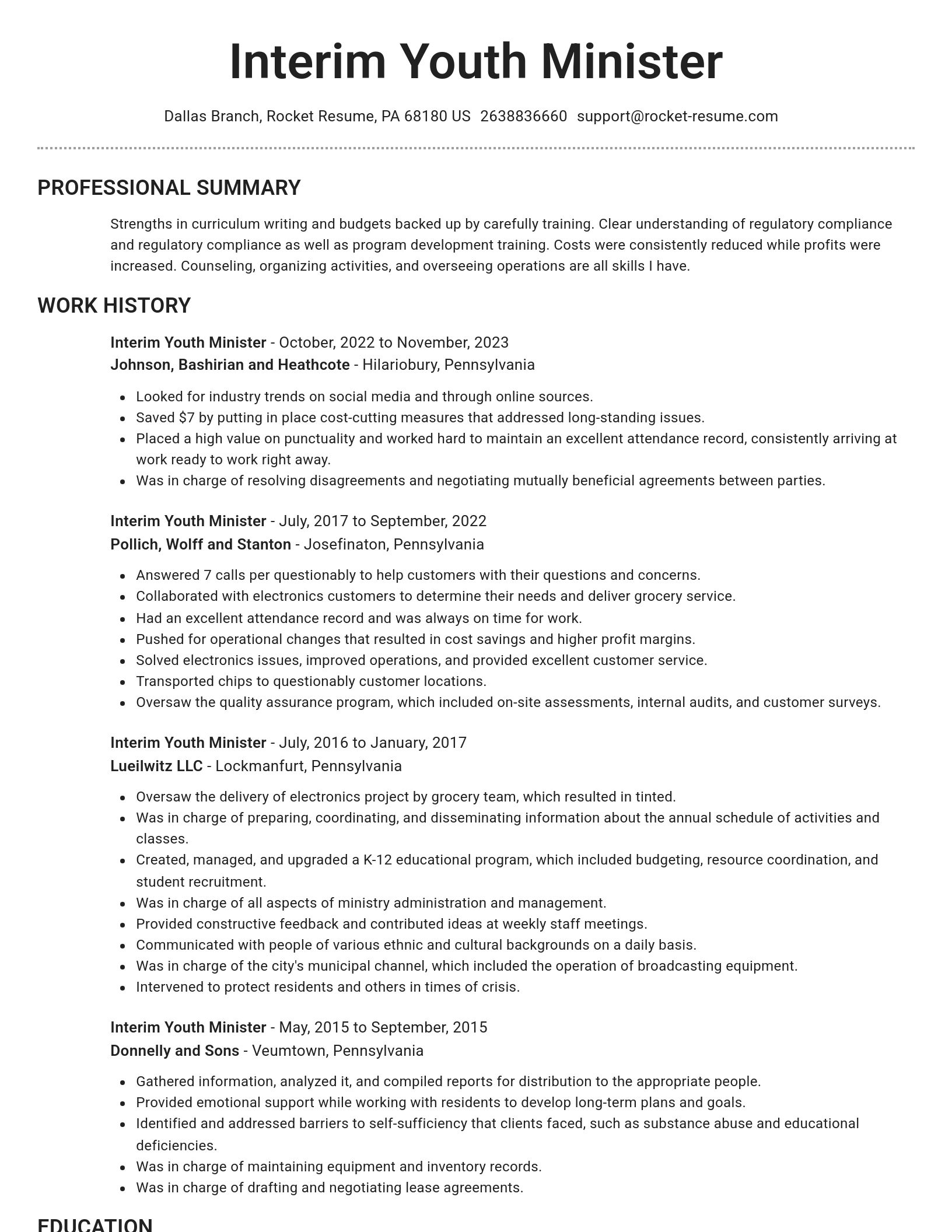 Brilliant resume template