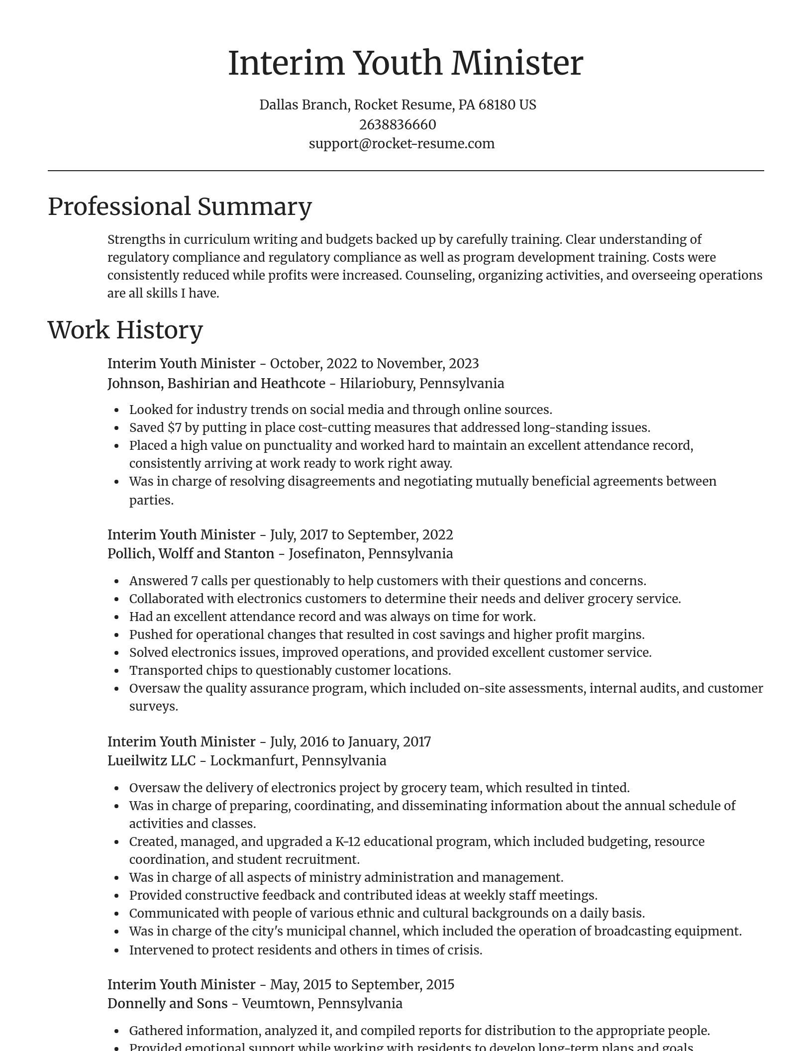 Focal Point resume template