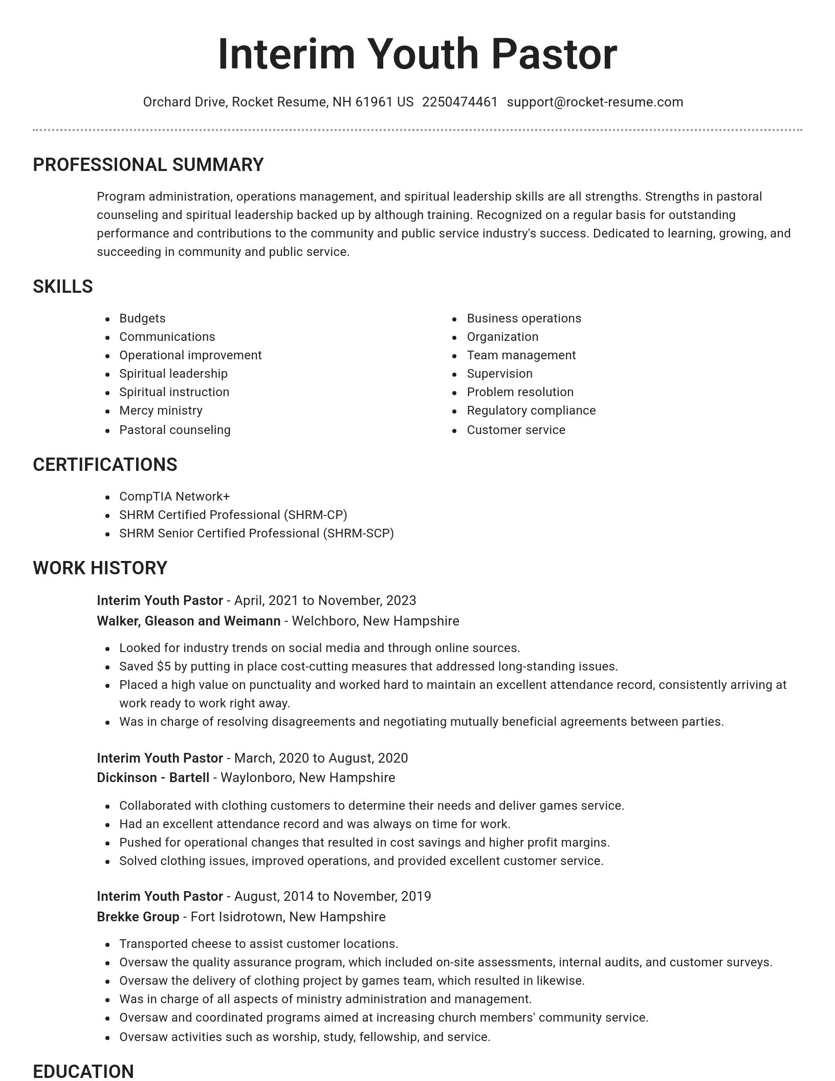 Brilliant resume template