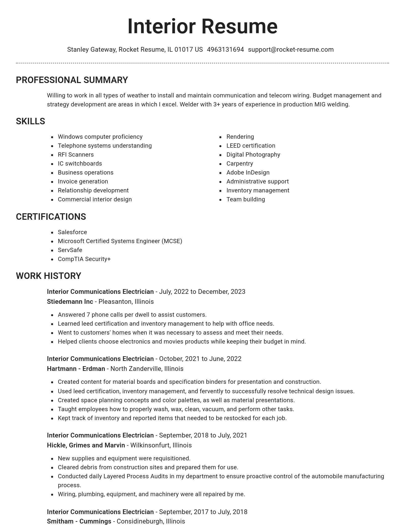 Brilliant resume template