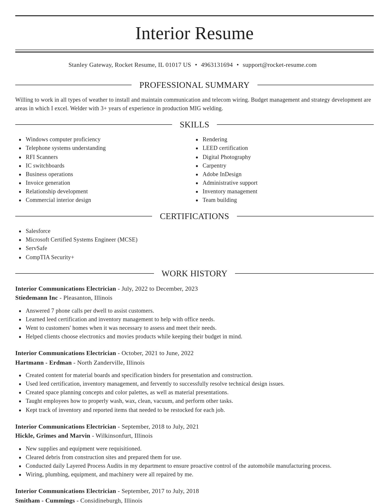 Elegant resume template