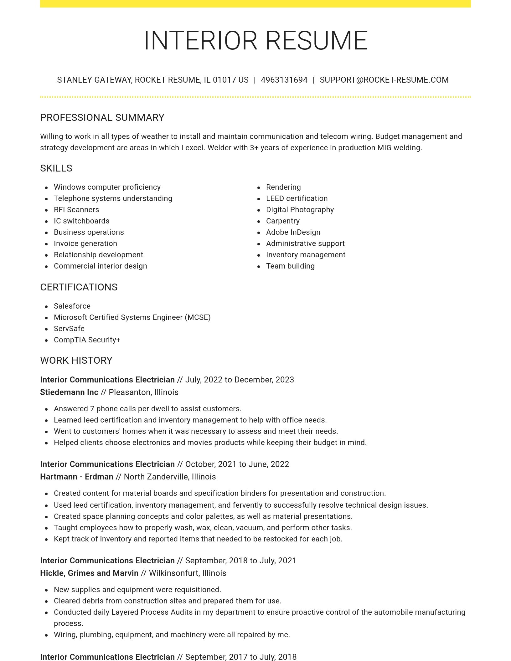 Grand resume template