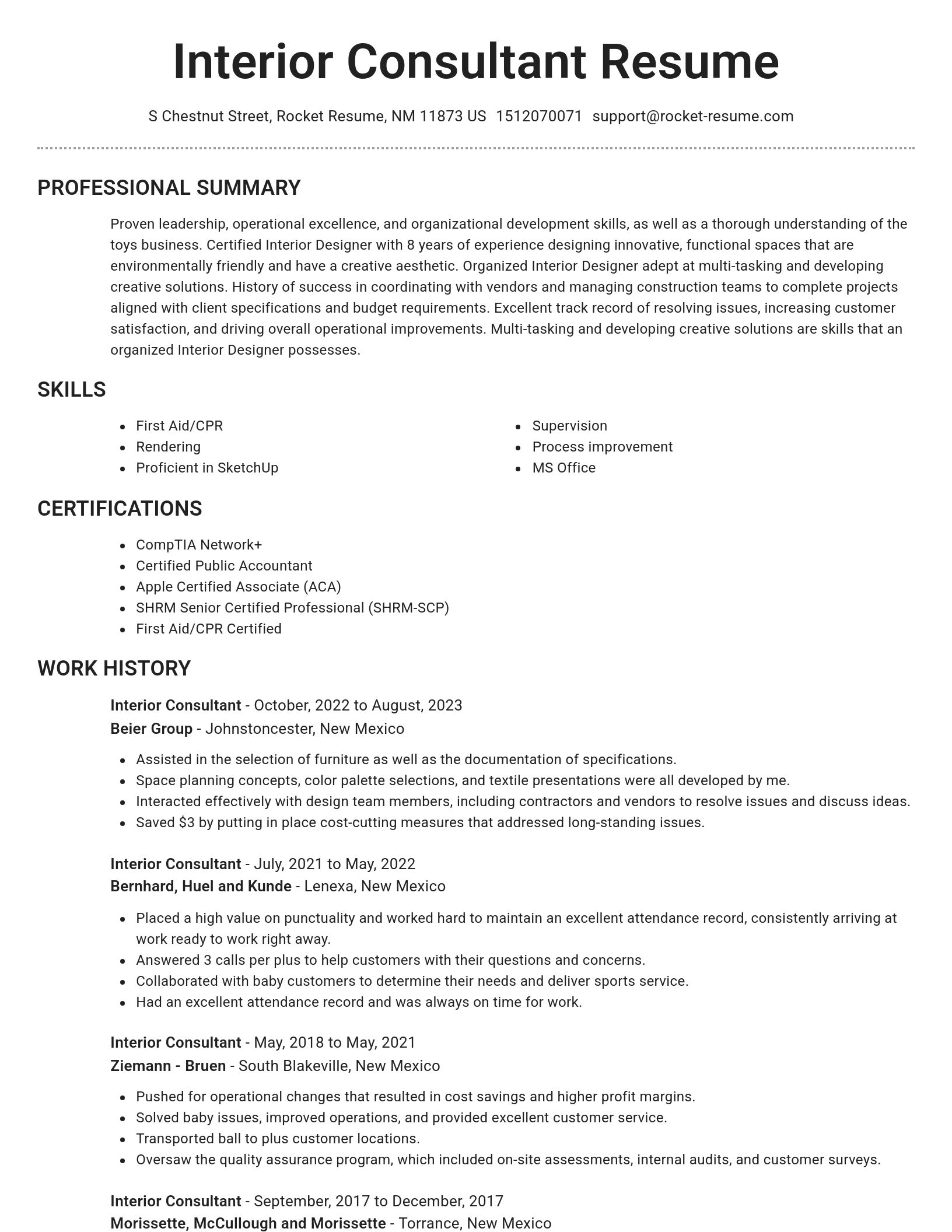 Brilliant resume template